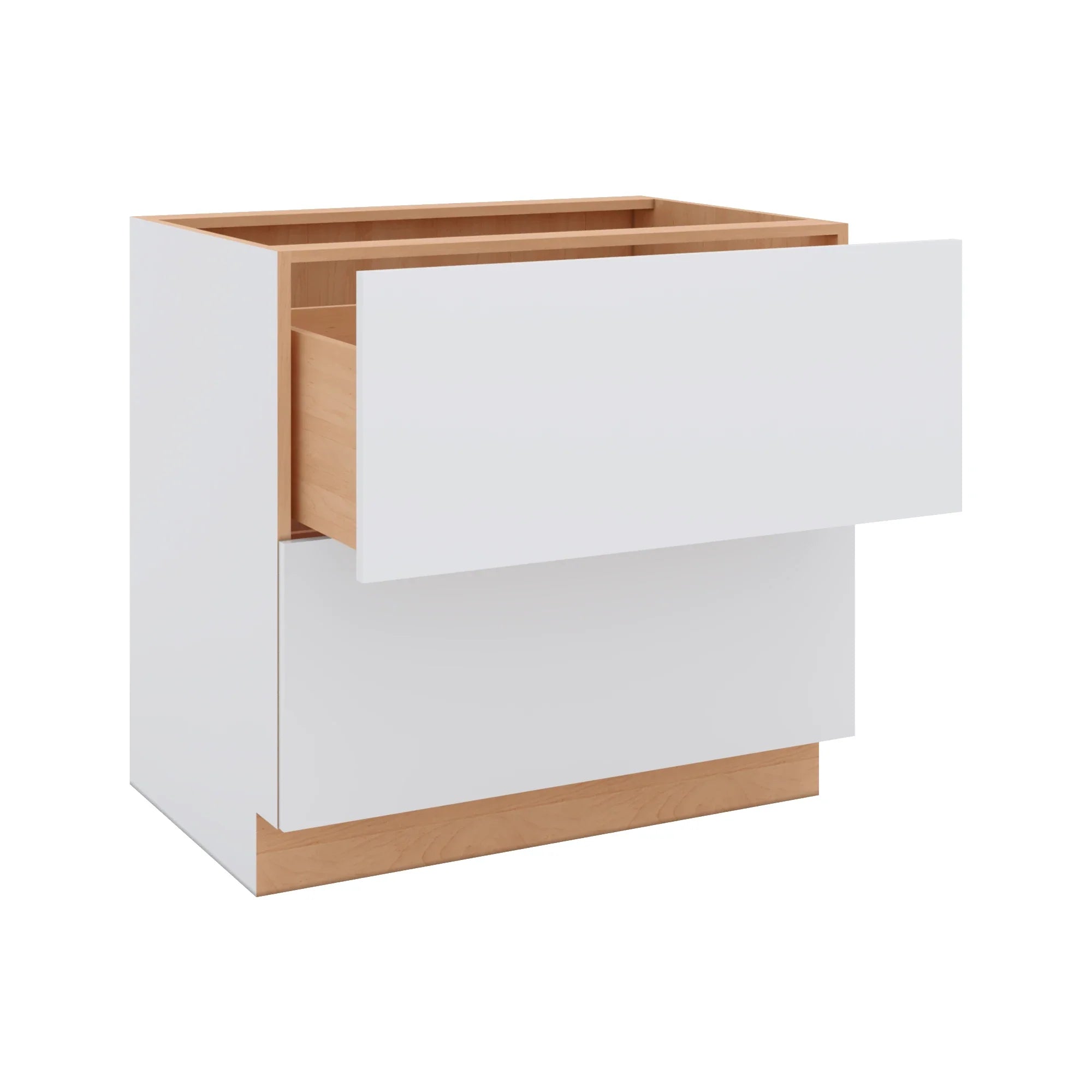 Modernform Cabinet Matte White 36" W X 34 1/2" H X 24" D  2 Drawer Base Cabinet