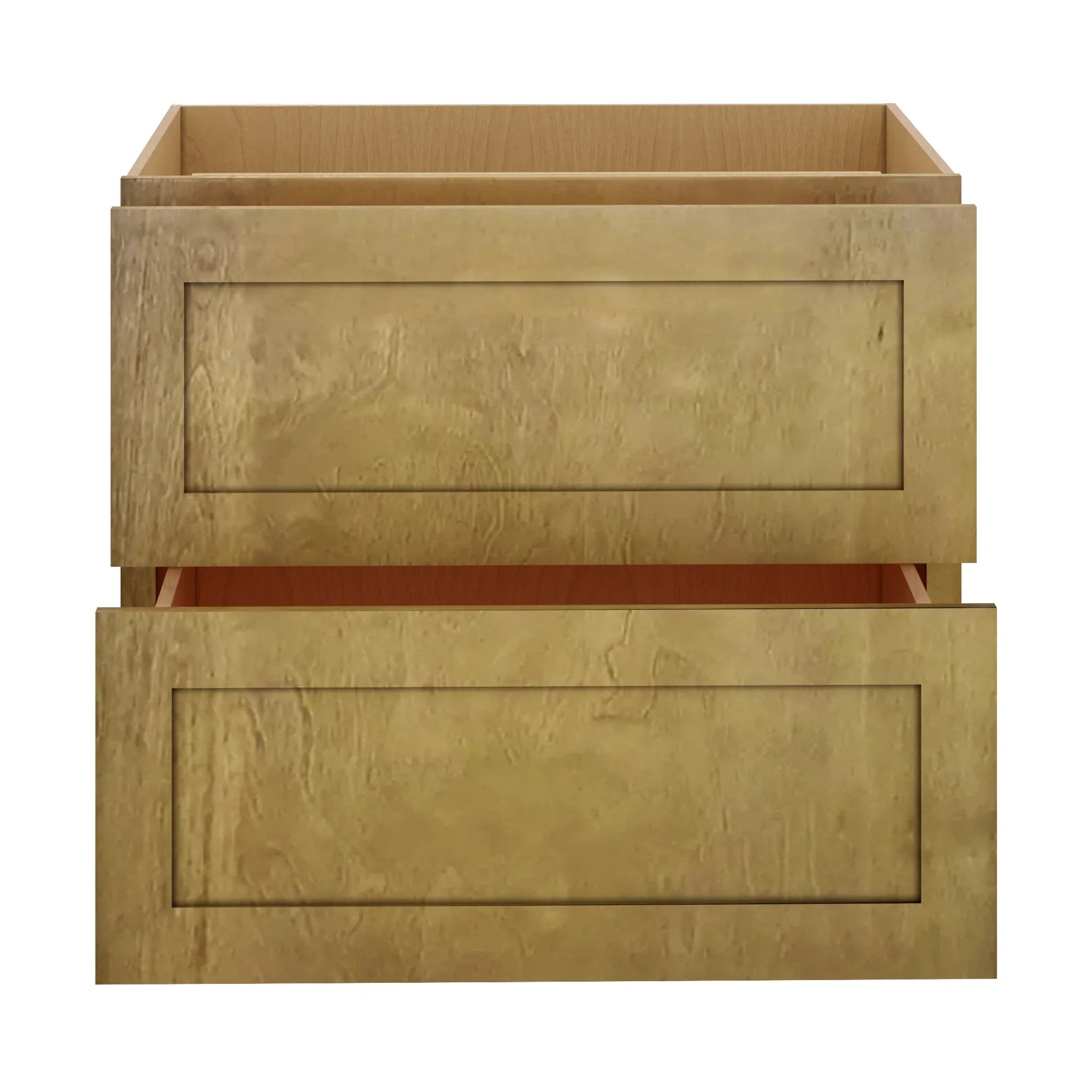 Modernform Cabinet Natural Shaker 36" W X 34 1/2" H X 24" D  2 Drawer Base Cabinet