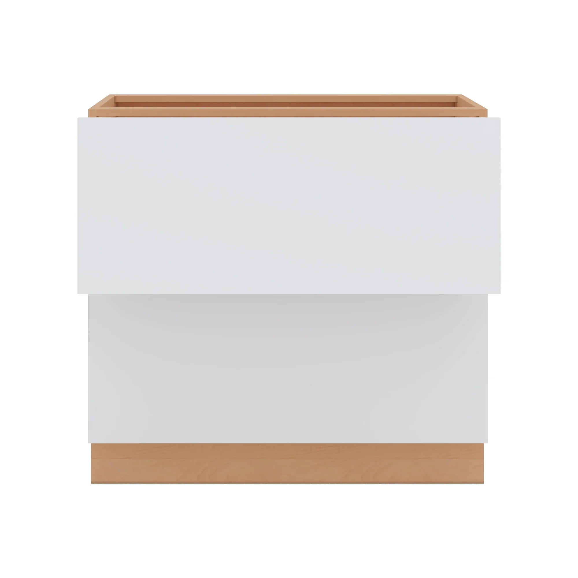 Modernform Cabinet Matte White 36" W X 34 1/2" H X 24" D  2 Drawer Base Cabinet