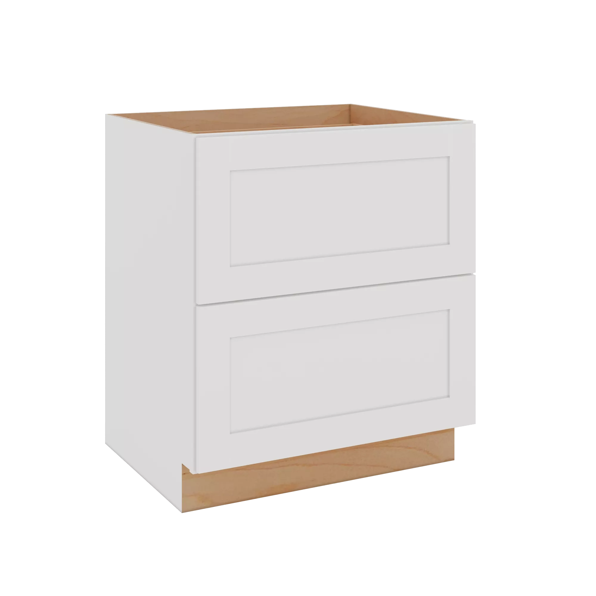 Modernform Cabinet White Shaker 30" W X 34 1/2" H X 24" D  2 Drawer Base Cabinet