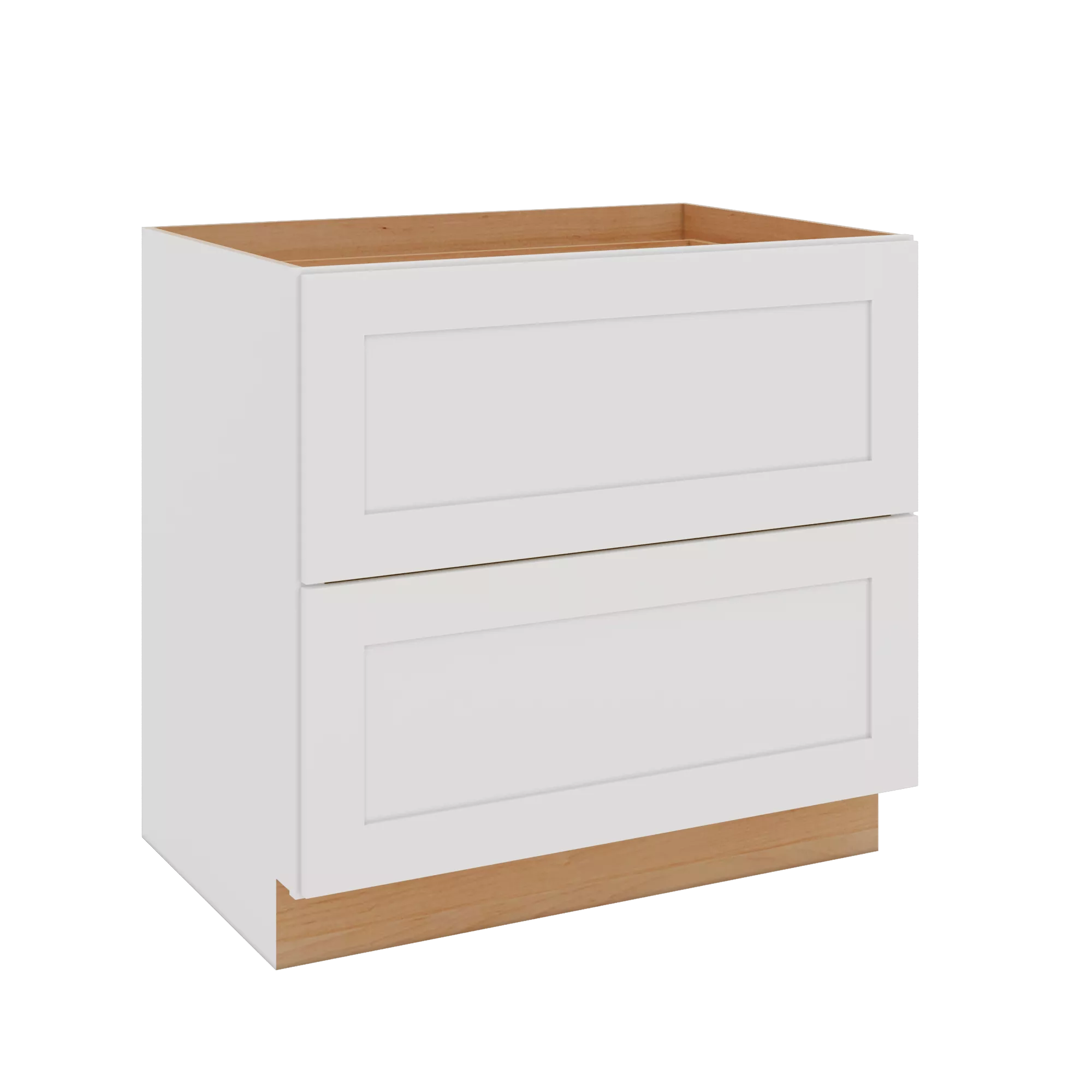 Modernform Cabinet White Shaker 36" W X 34 1/2" H X 24" D  2 Drawer Base Cabinet