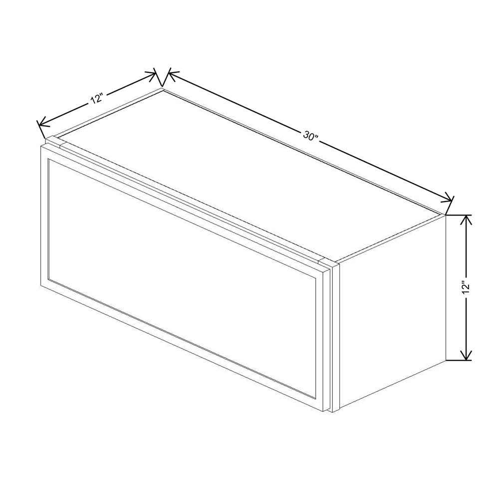 Cubitac Imperial Madison Latte 30"W X 12"H Horizontal Wall Cabinet