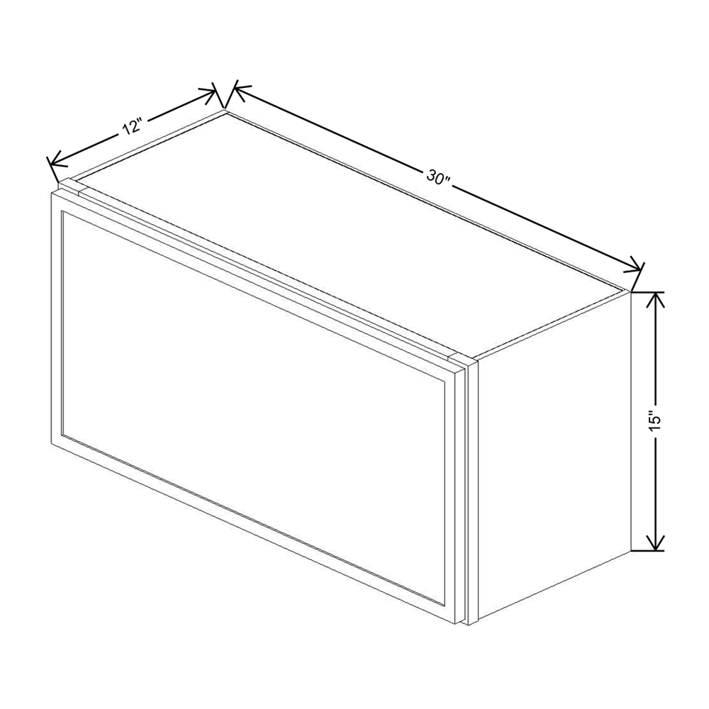 Cubitac Imperial Madison Dusk 30"W X 15"H Horizontal Wall Cabinet