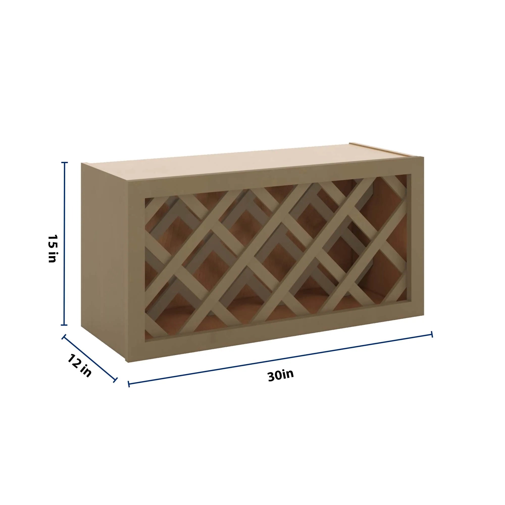 J&K Hazel H8 Wine Rack - 30" W x 15" H x 12" D