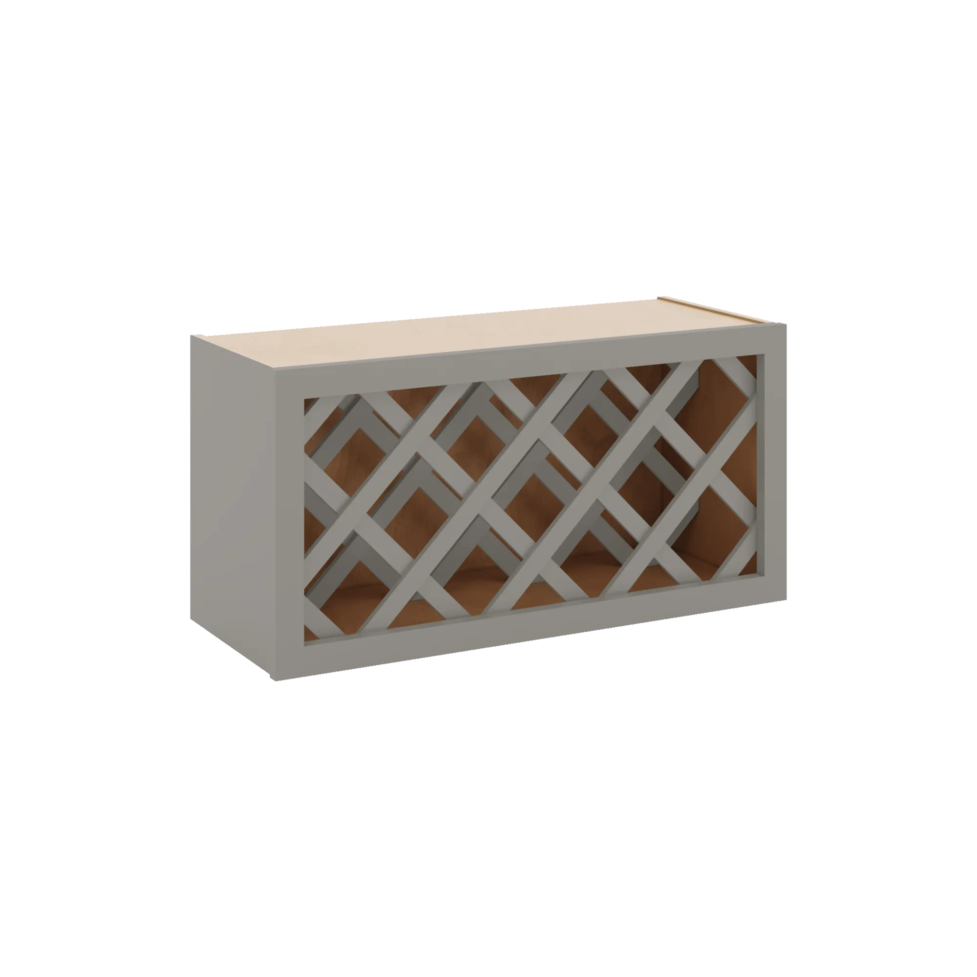 J&K Greige K3 Wine Rack - 30" W x 15" H x 12" D
