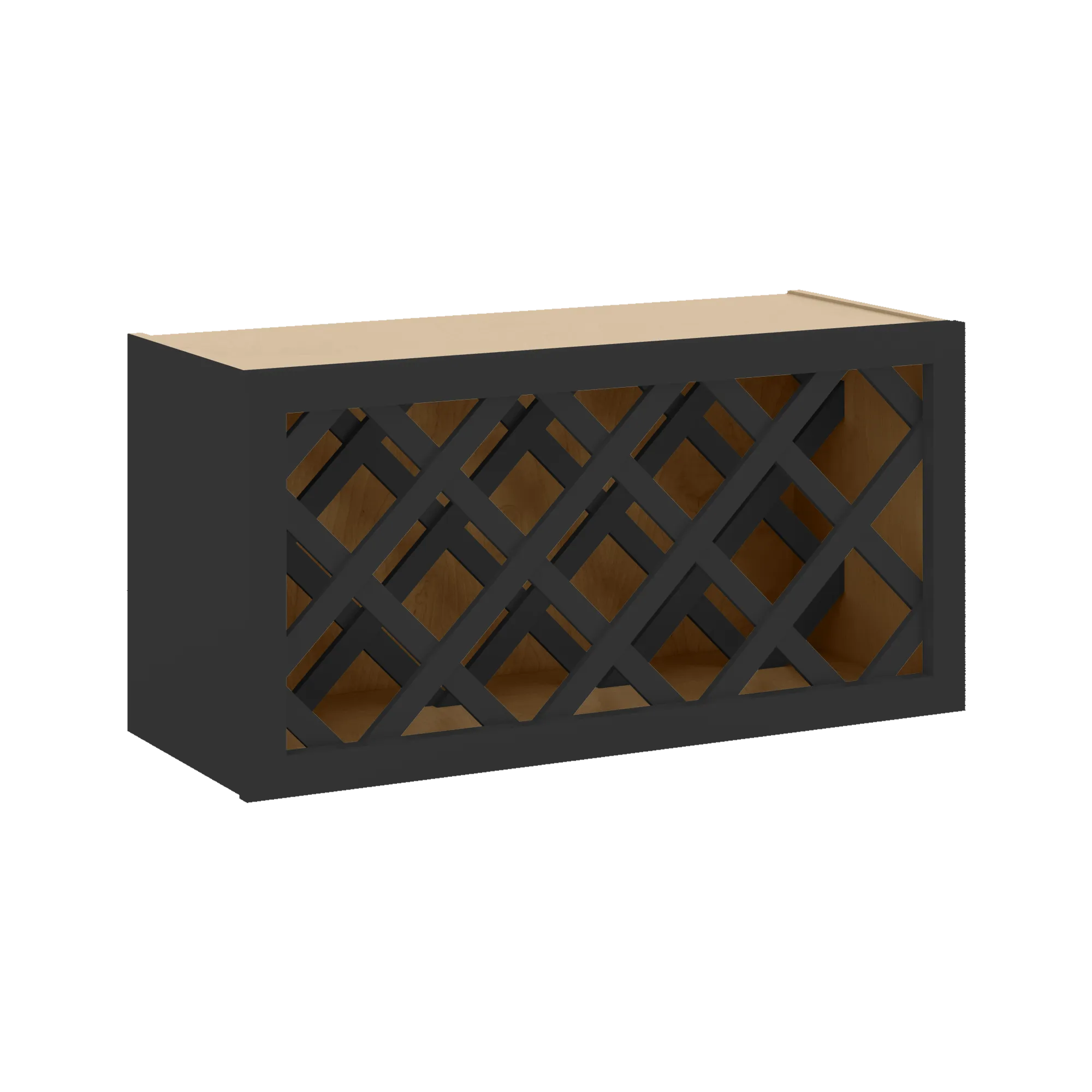 J&K Charcoal E2 Wine Rack - 30" W x 15" H x 12" D