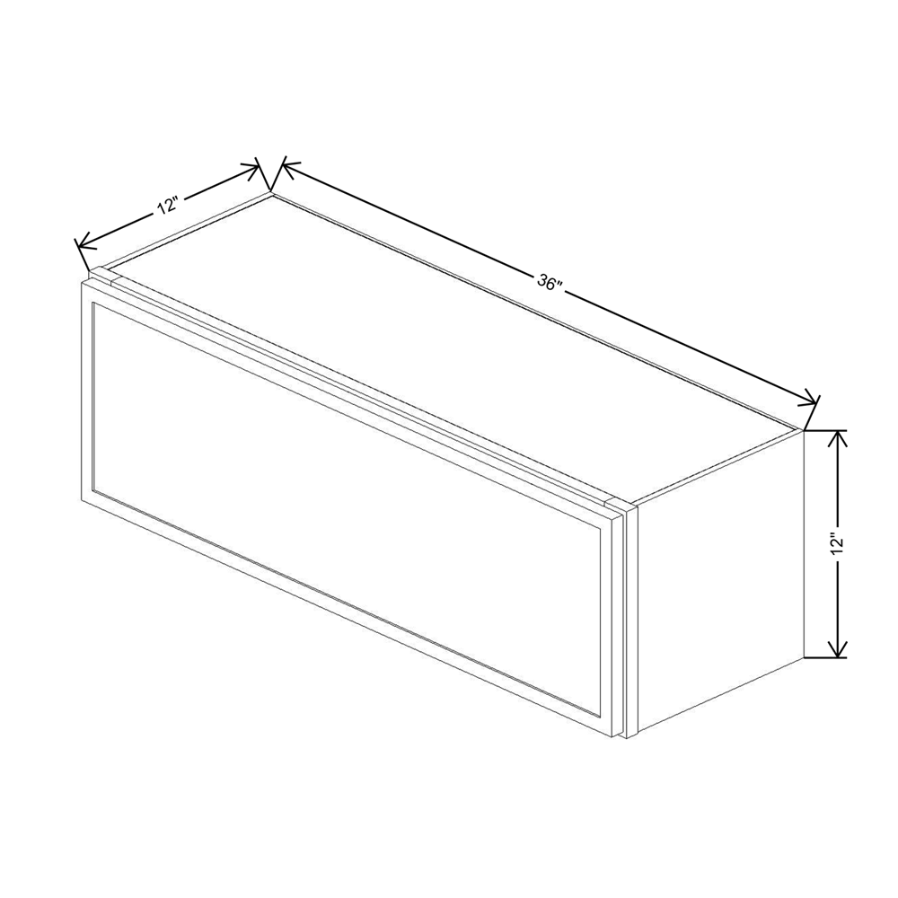 Cubitac Imperial Montclair Lace 36"W X 12"H Horizontal Wall Cabinet