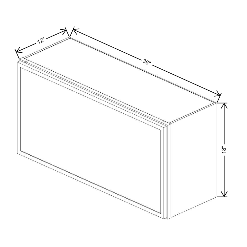 Cubitac Imperial Madison Dusk 36"W X 18"H Horizontal Wall Cabinet