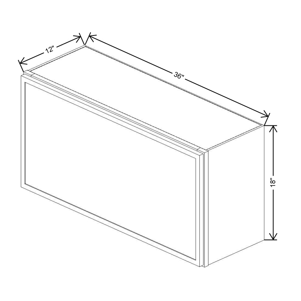 Cubitac Imperial Montclair Sapphire 36"W X 18"H Horizontal Wall Cabinet