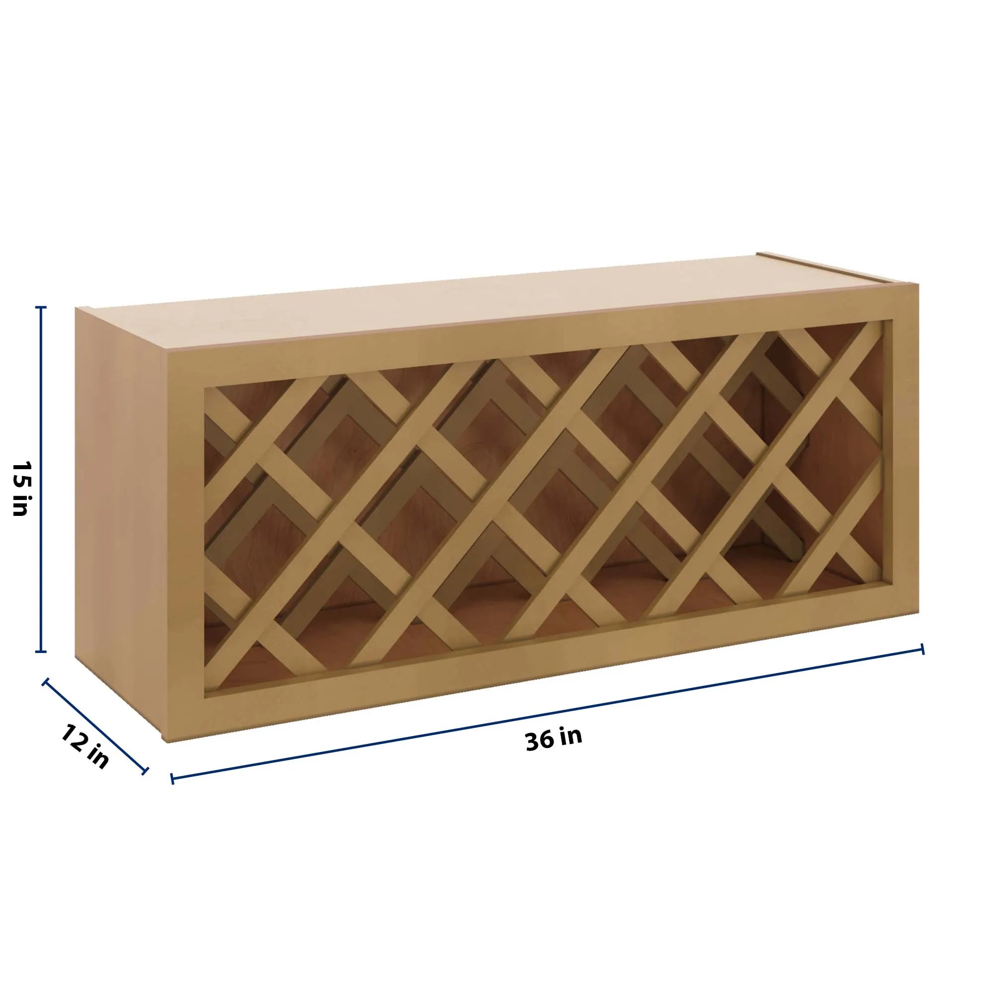 J&K Butterscotch B8 Wine Rack - 36" W x 15" H x 12" D