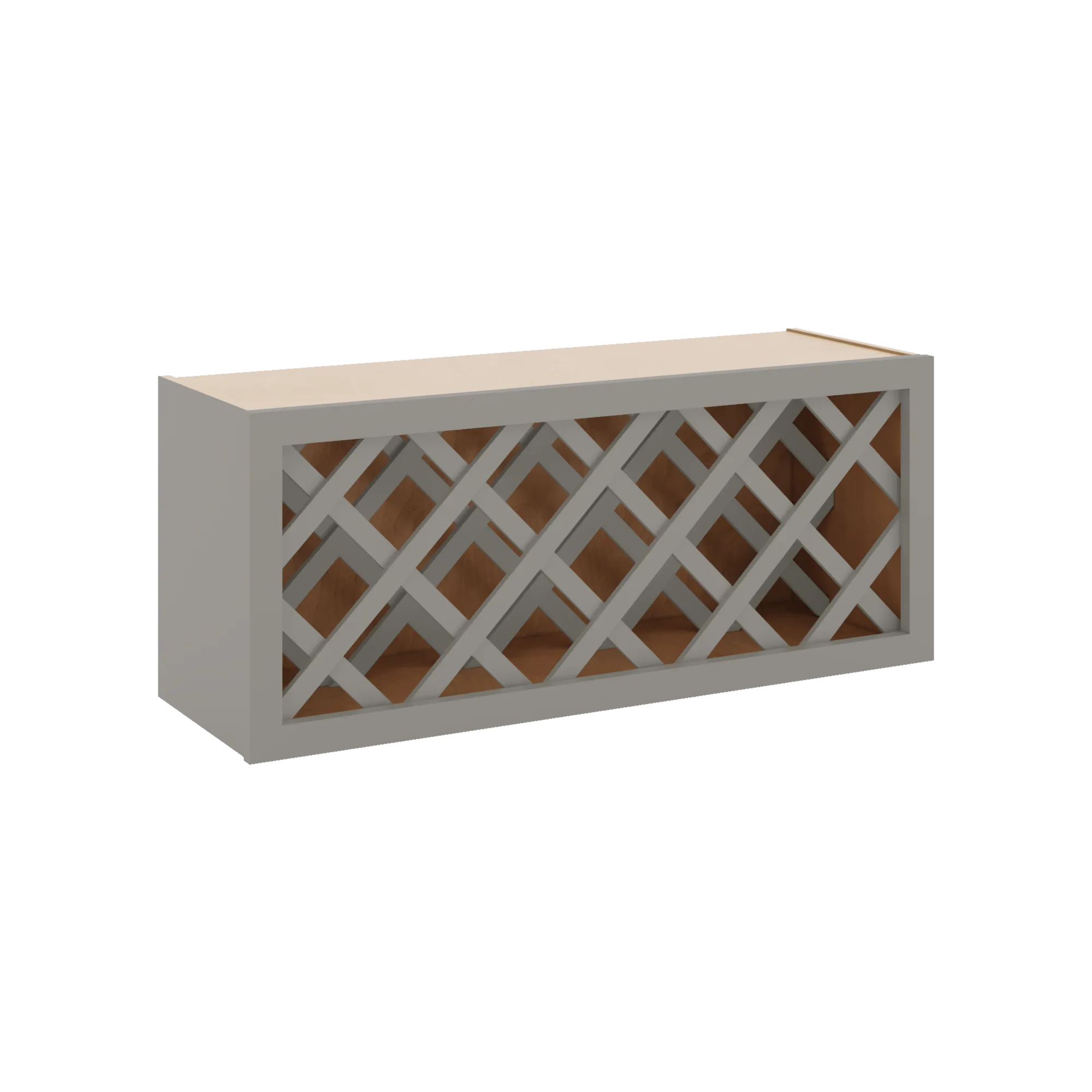 J&K Greige K3 Wine Rack - 36" W x 15" H x 12" D