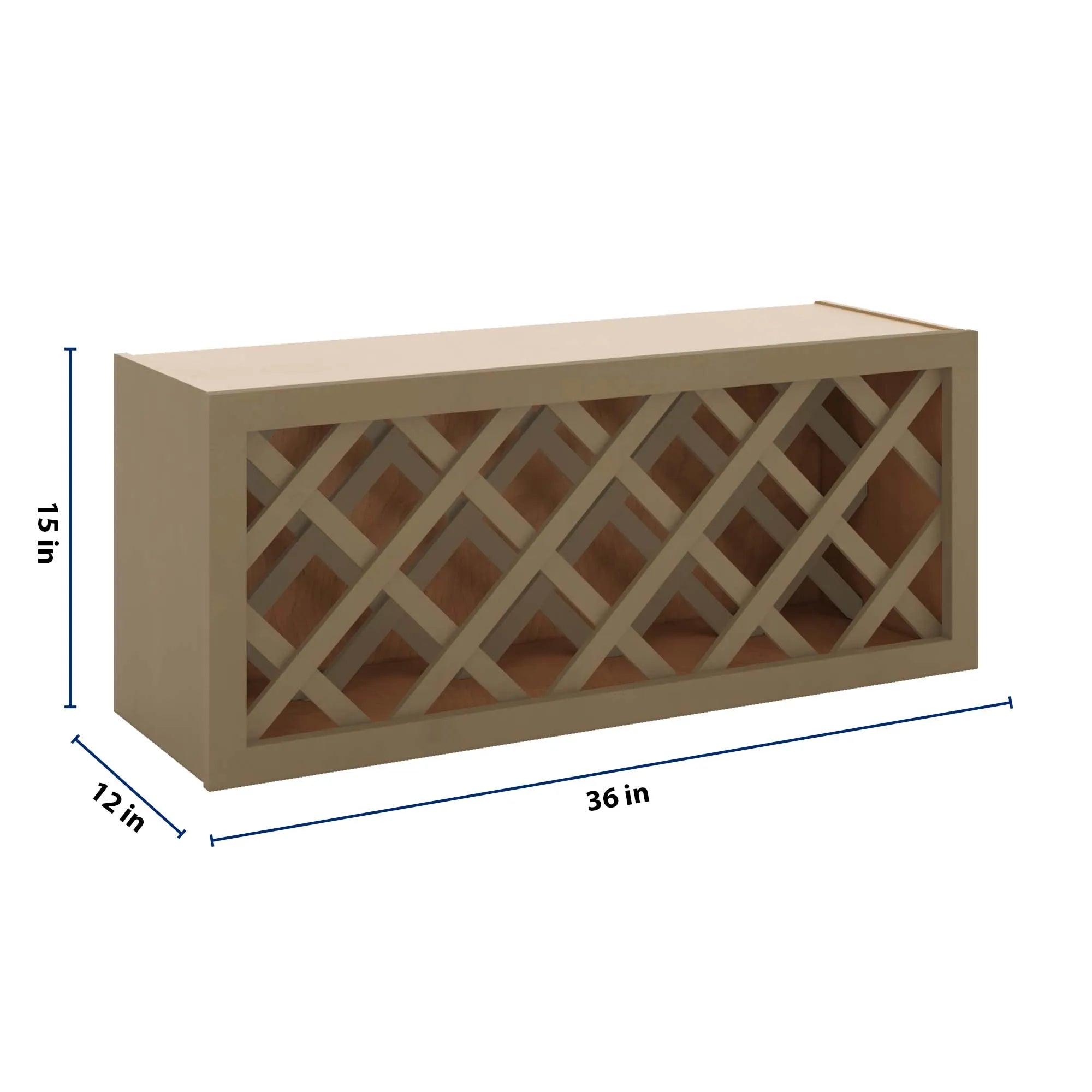 J&K Hazel H8 Wine Rack - 36" W x 15" H x 12" D