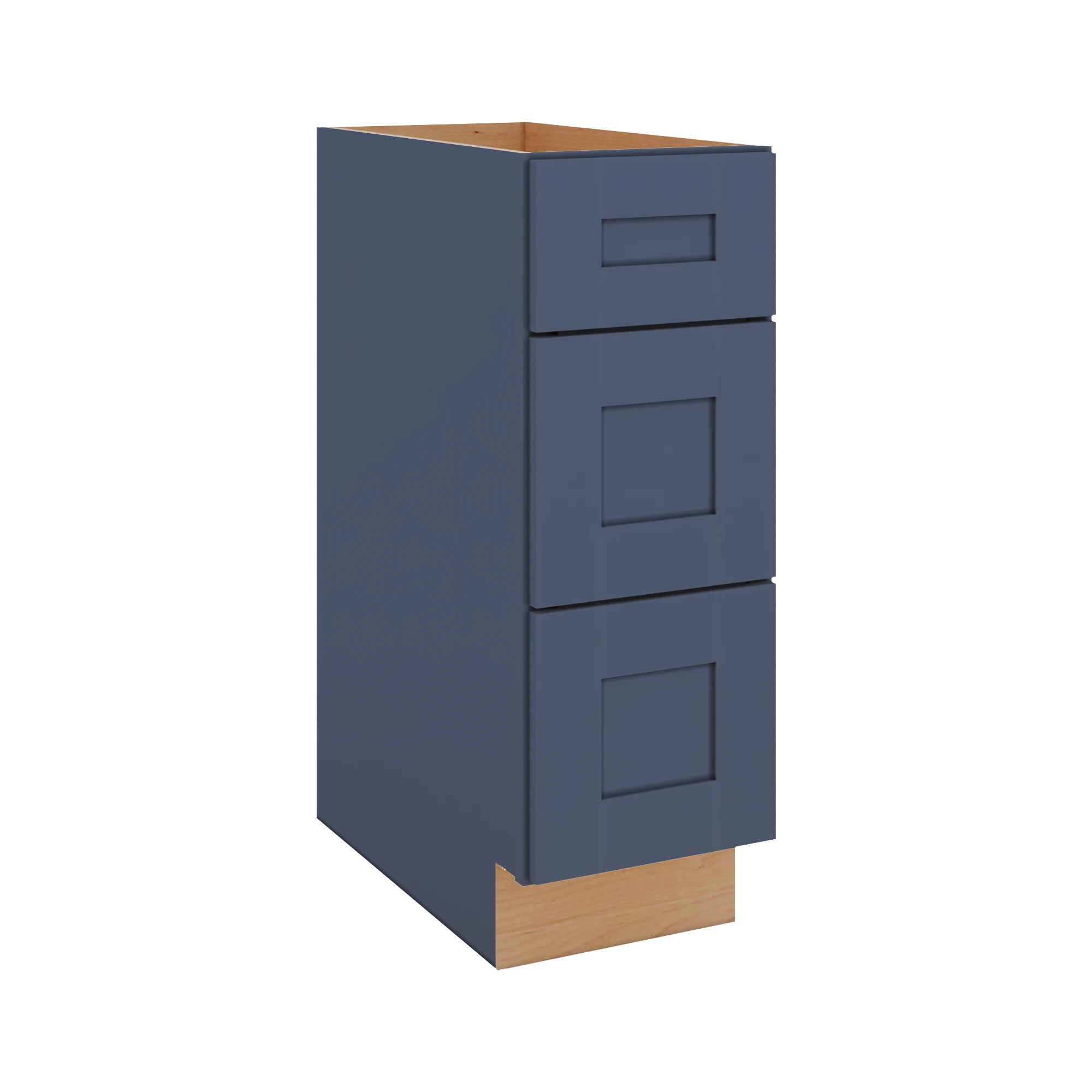 Modernform Cabinet Signature Blue 12" W X 34 1/2" H X 24" D  3 Drawer Base Cabinet