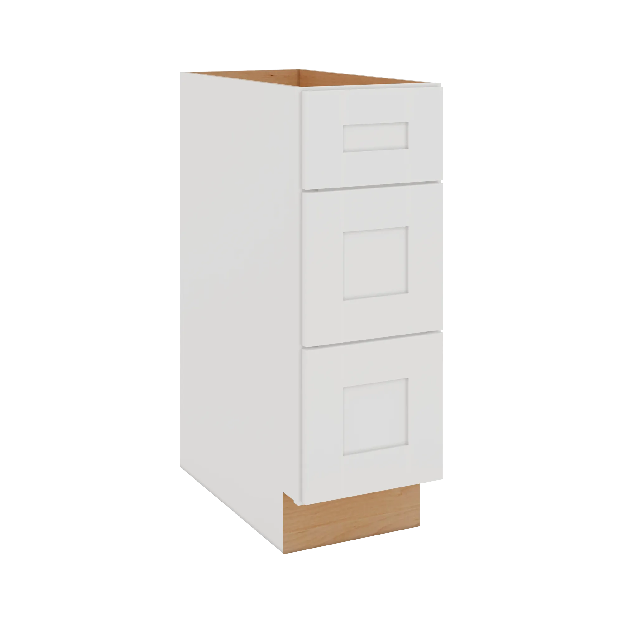 Modernform Cabinet White Shaker 12" W X 34 1/2" H X 24" D  3 Drawer Base Cabinet