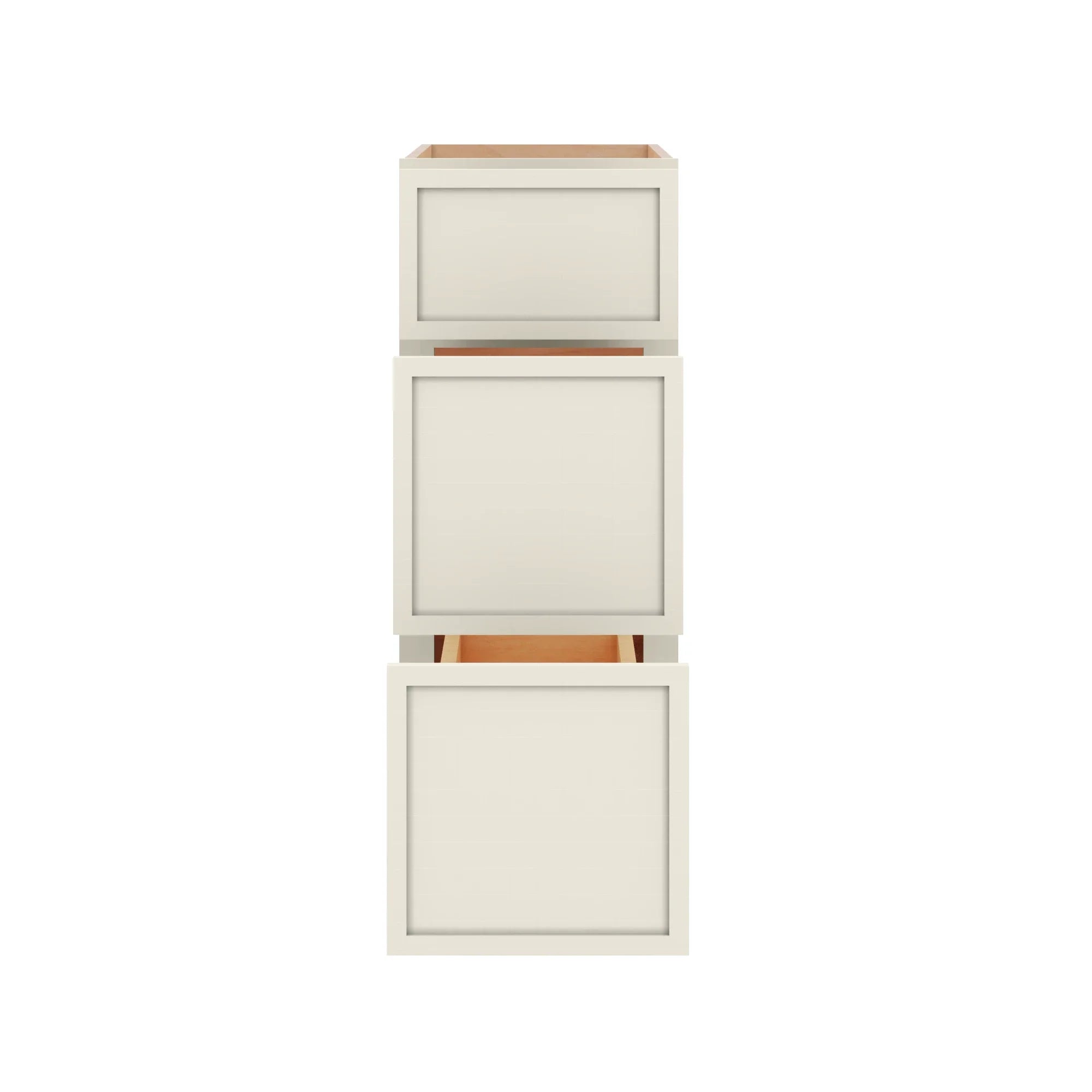 Modernform Cabinet Slim Dove White 12" W X 34 1/2" H X 24" D  3 Drawer Base Cabinet