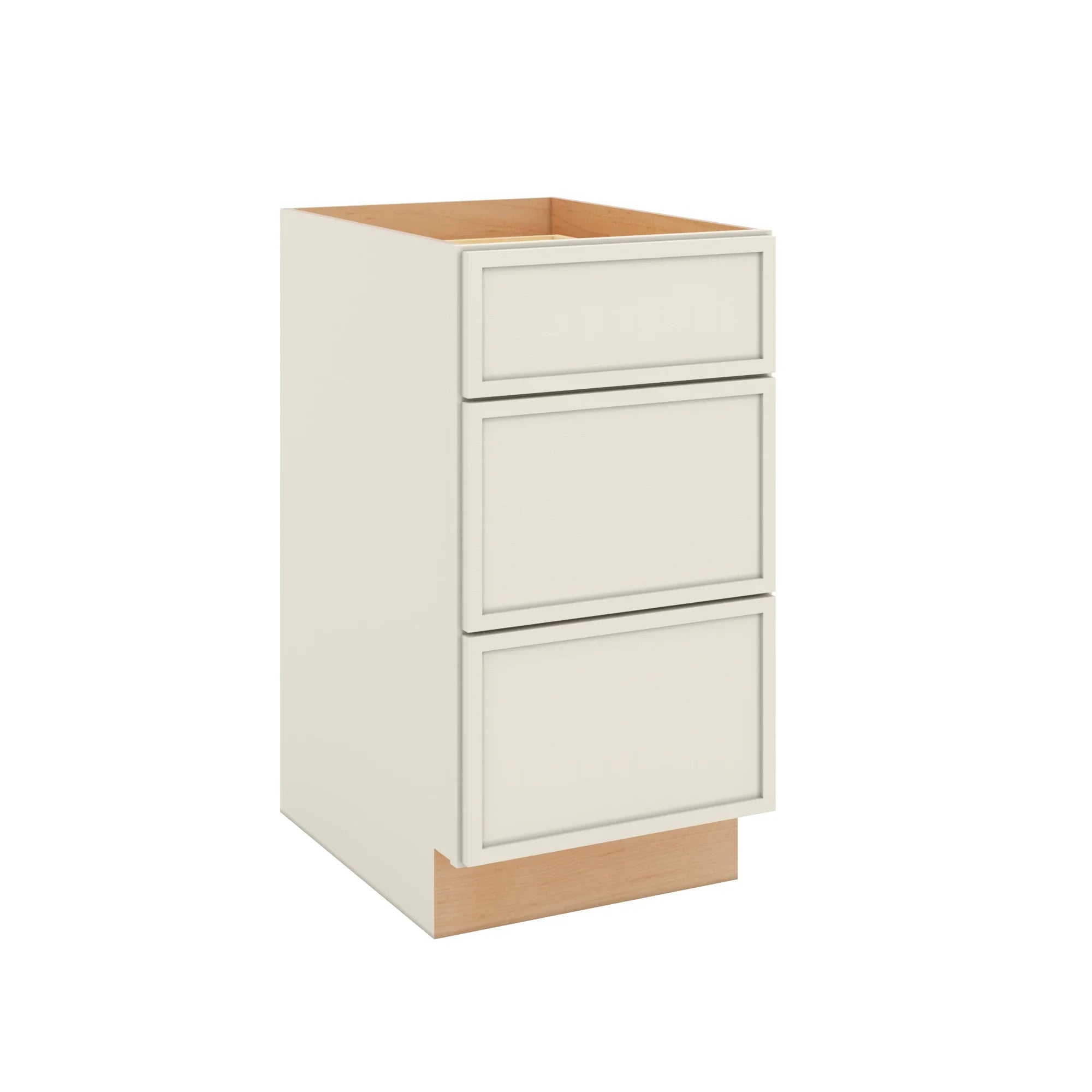 Modernform Cabinet Slim Dove White 18" W X 34 1/2" H X 24" D  3 Drawer Base Cabinet