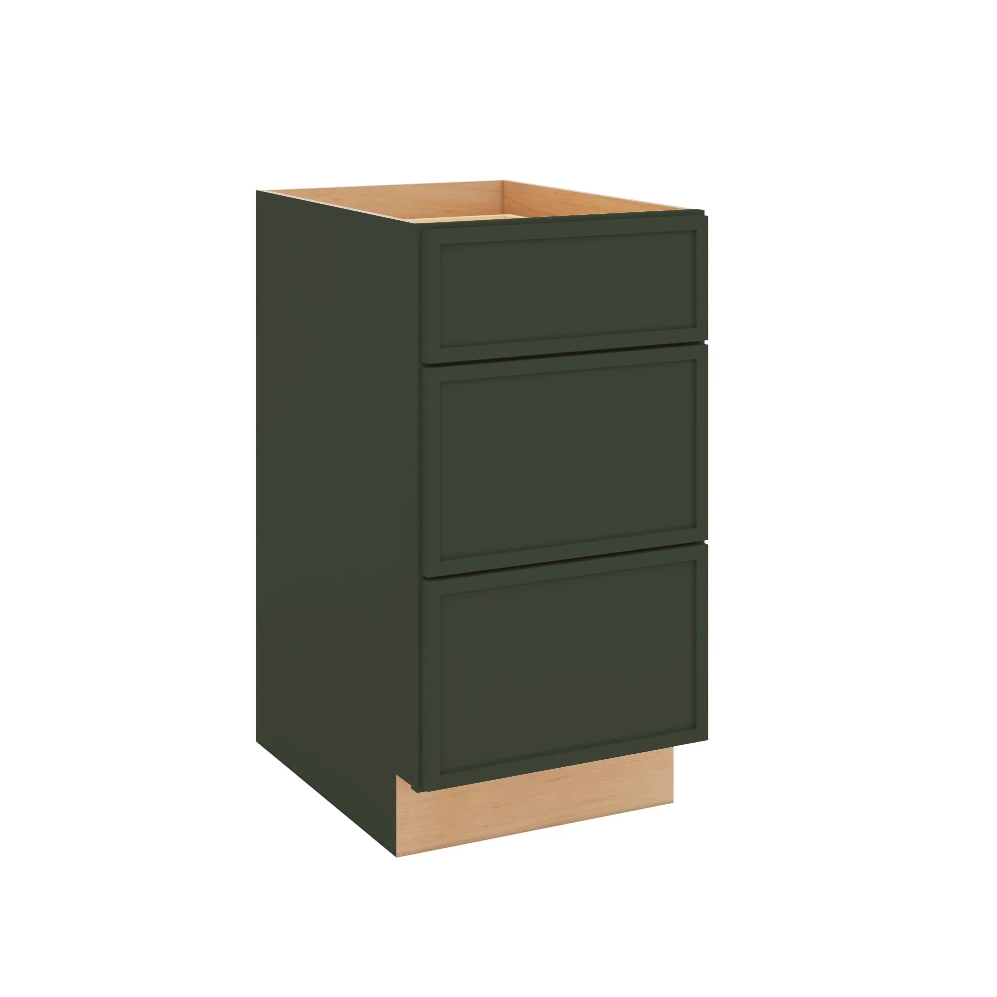 Modernform Cabinet Slim Sage Green 18" W X 34 1/2" H X 24" D  3 Drawer Base Cabinet