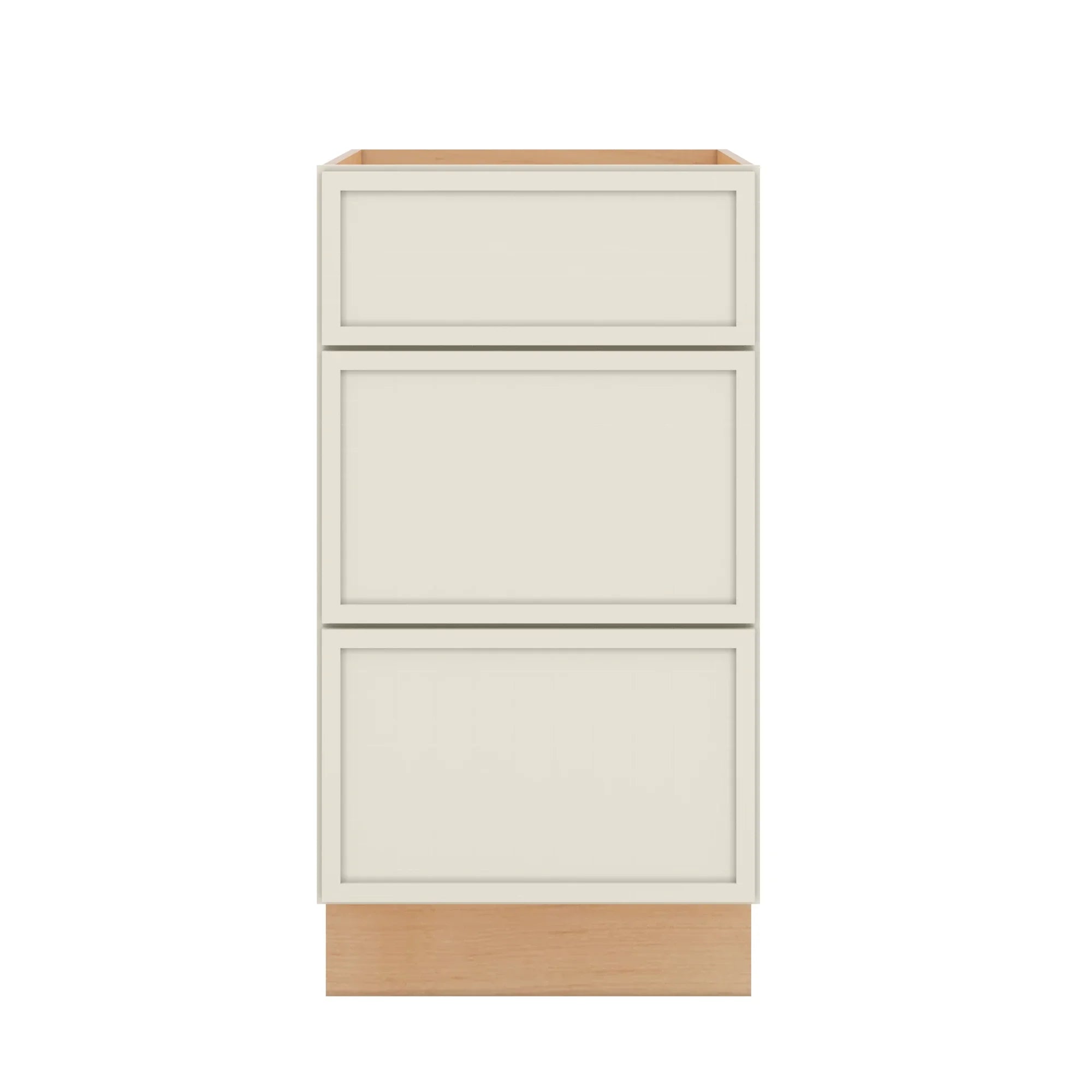Modernform Cabinet Slim Dove White 18" W X 34 1/2" H X 24" D  3 Drawer Base Cabinet