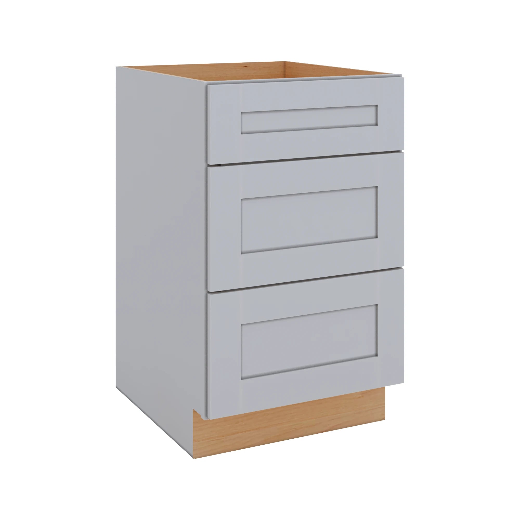 Modernform Cabinet Grey Shaker 21" W X 34 1/2" H X 24" D  3 Drawer Base Cabinet
