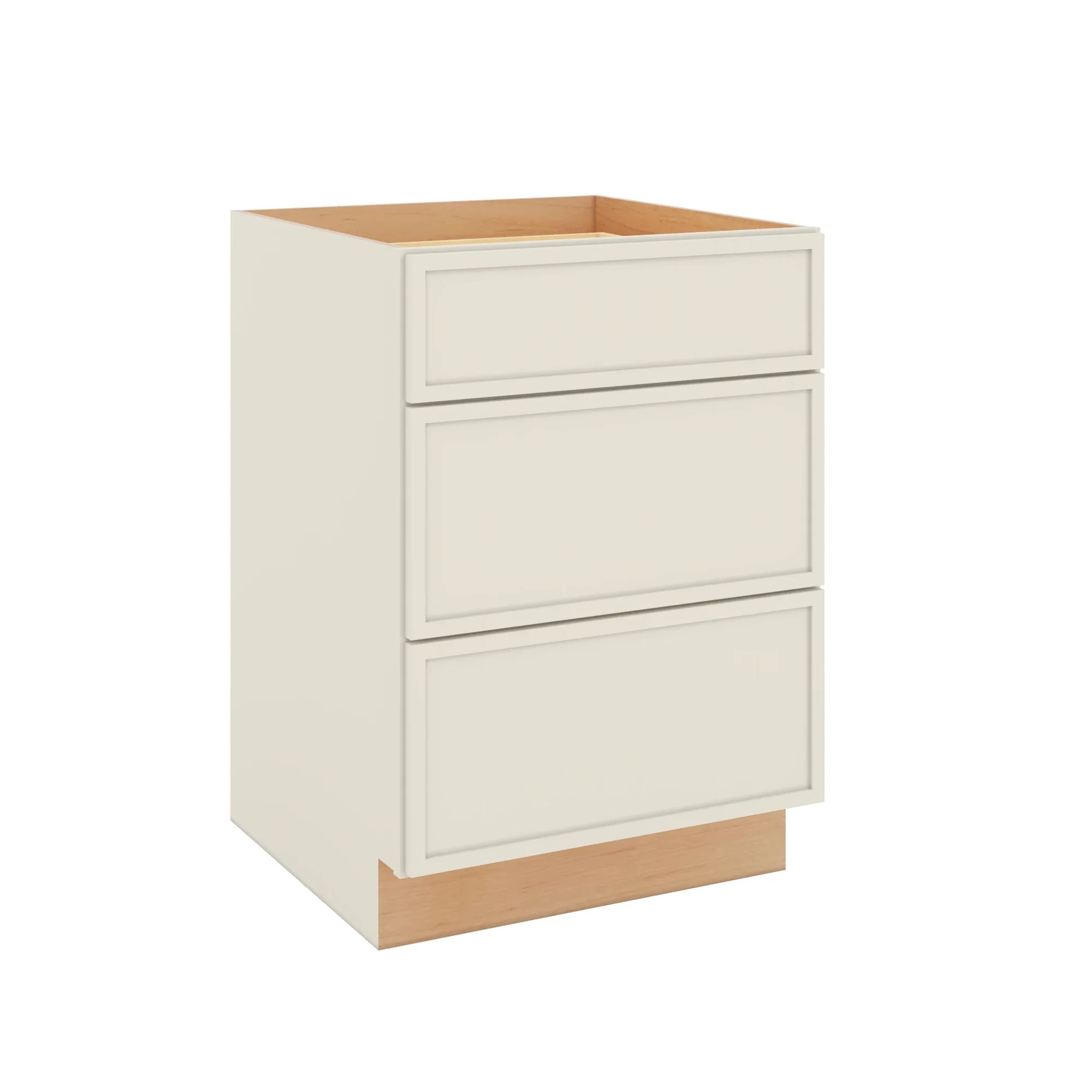 Modernform Cabinet Slim Dove White 24" W X 34 1/2" H X 24" D  3 Drawer Base Cabinet