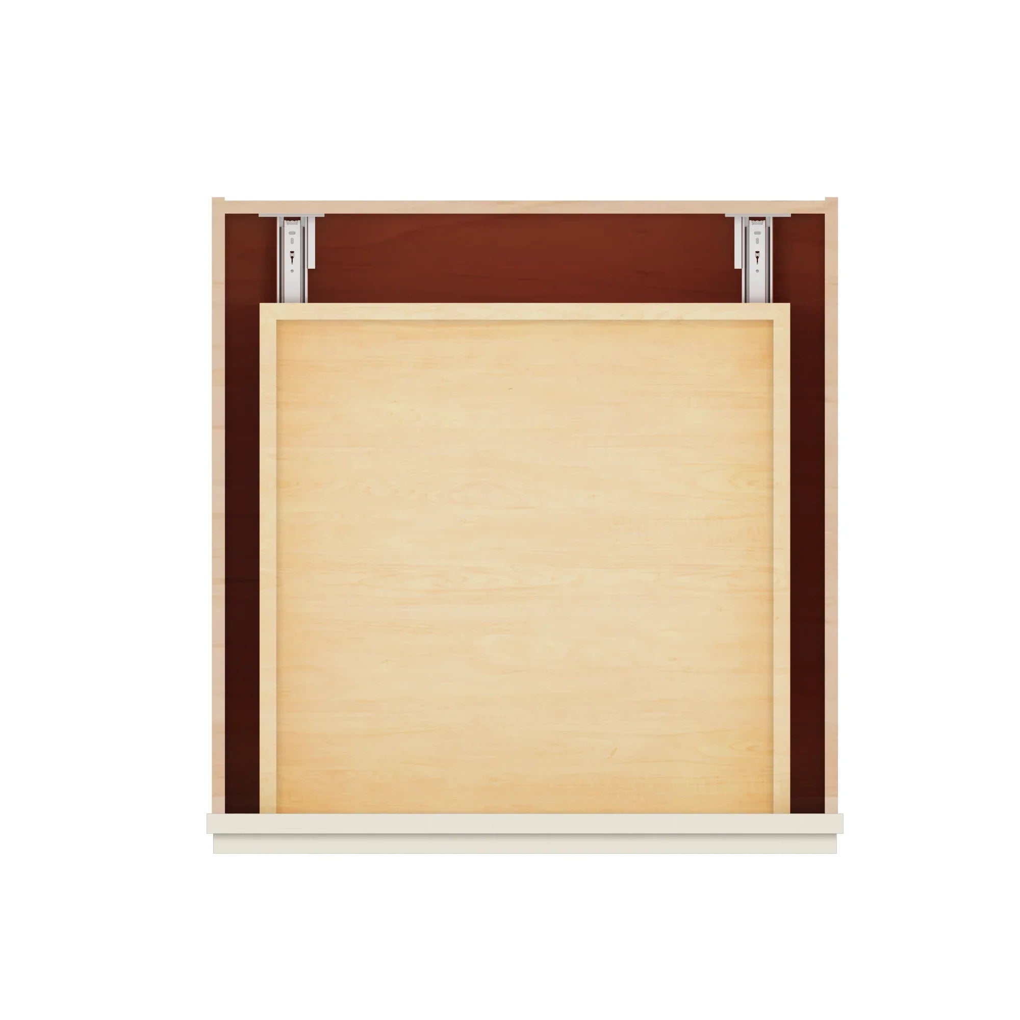 Modernform Cabinet Slim Dove White 24" W X 34 1/2" H X 24" D  3 Drawer Base Cabinet