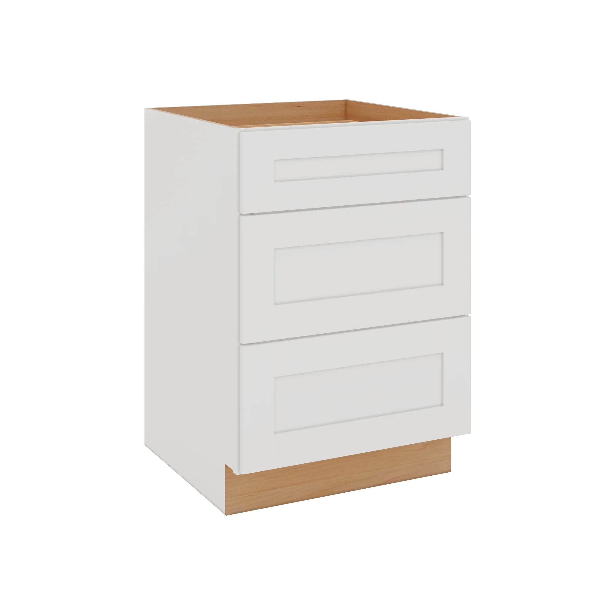 Modernform Cabinet White Shaker 24" W X 34 1/2" H X 24" D  3 Drawer Base Cabinet