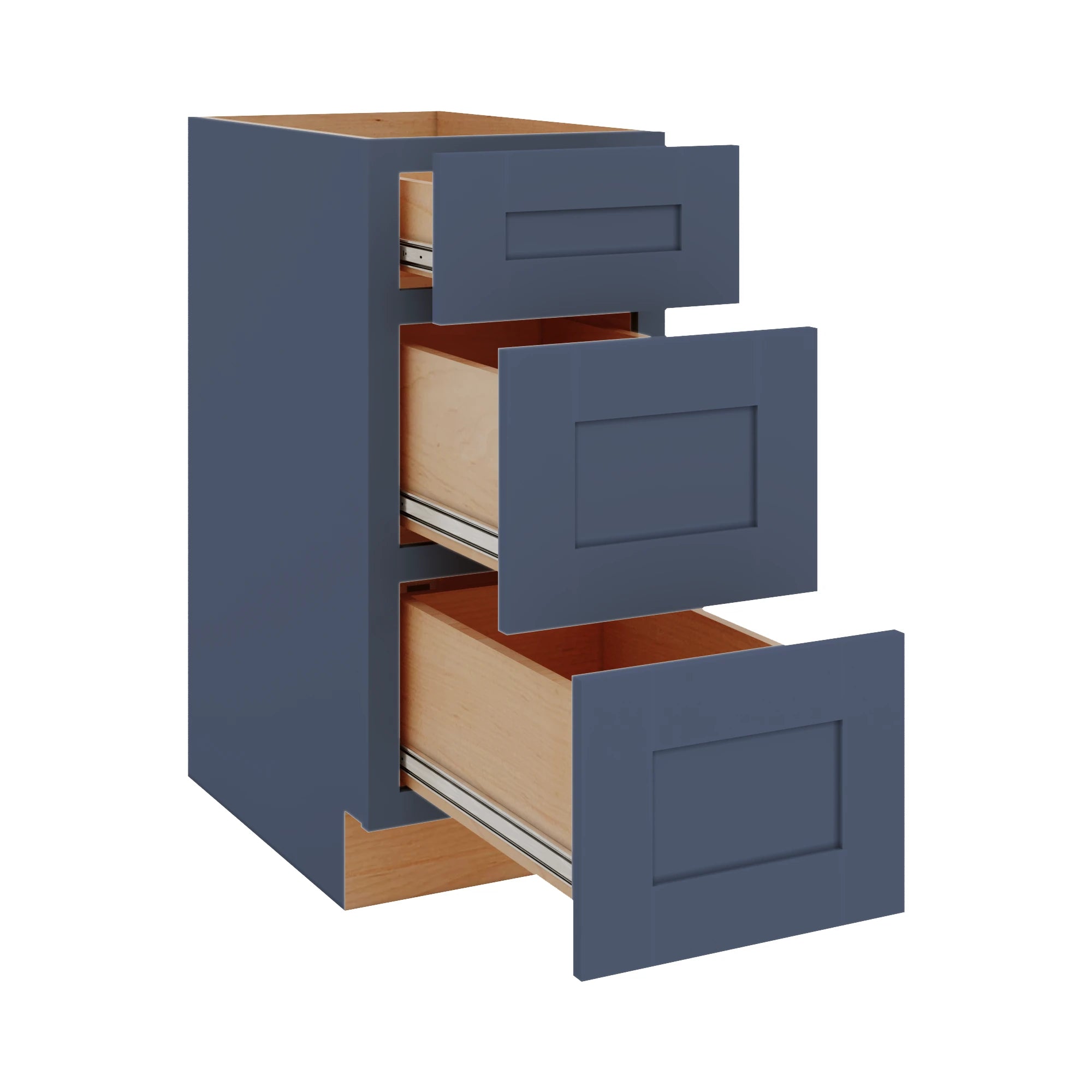 Modernform Cabinet Signature Blue 30" W X 34 1/2" H X 24" D  3 Drawer Base Cabinet