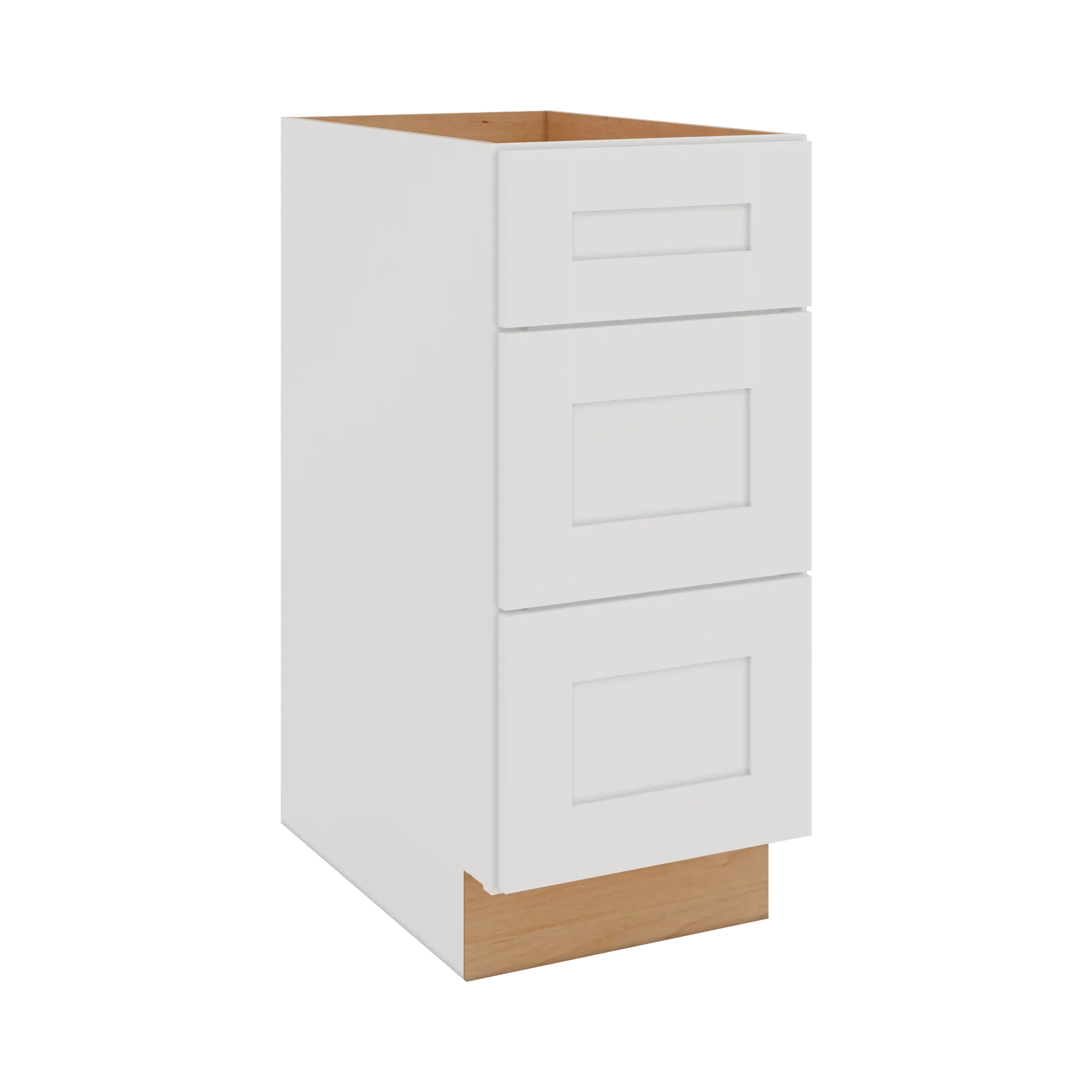 Modernform Cabinet White Shaker 30" W X 34 1/2" H X 24" D  3 Drawer Base Cabinet