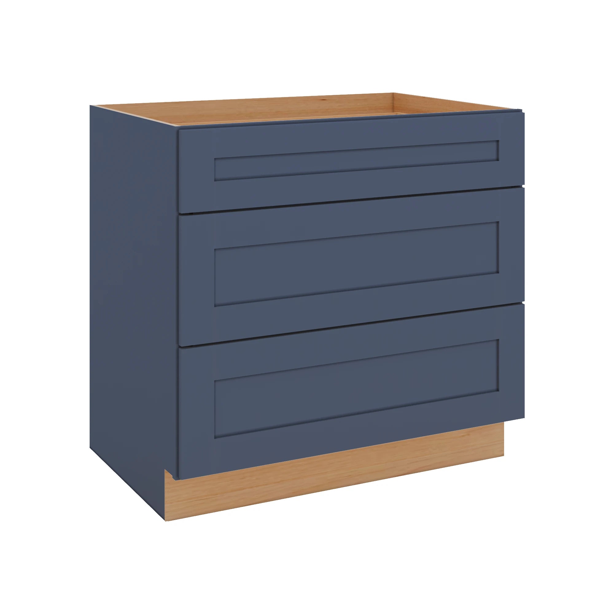Modernform Cabinet Signature Blue 36" W X 34 1/2" H X 24" D  3 Drawer Base Cabinet