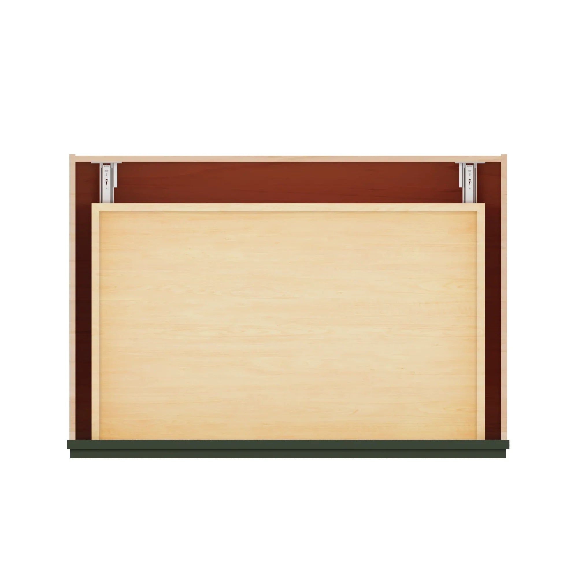 Modernform Cabinet Slim Sage Green 36" W X 34 1/2" H X 24" D  3 Drawer Base Cabinet