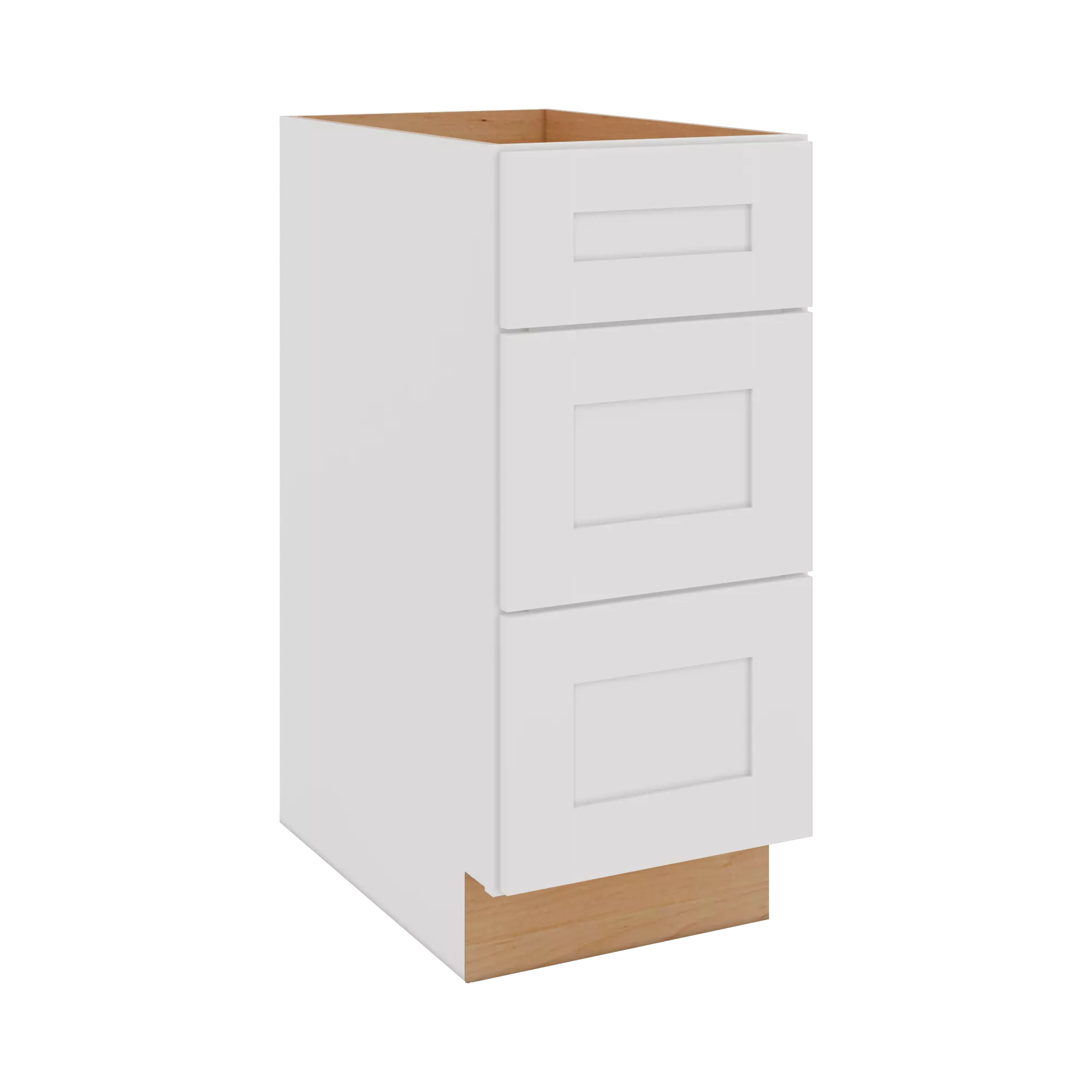 Modernform Cabinet White Shaker 15" W X 34 1/2" H X 24" D  3 Drawer Base Cabinet