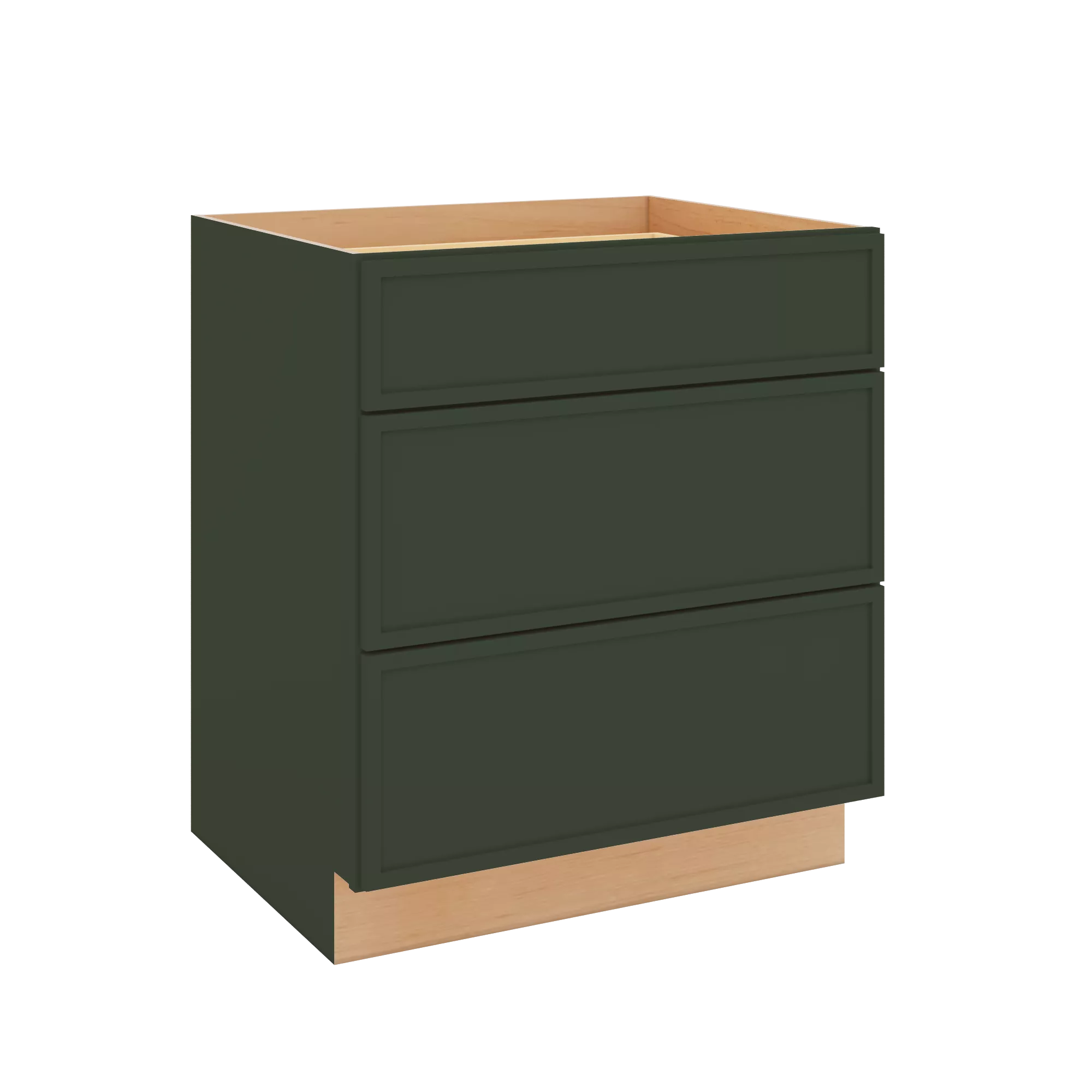 Modernform Cabinet Slim Sage Green 30" W X 34 1/2" H X 24" D  3 Drawer Base Cabinet