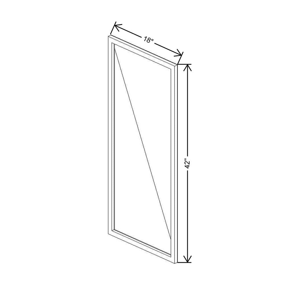 CNC Classic Milano Autumn 18" W X 42" H Aluminum Frame Glass Door   Vertical