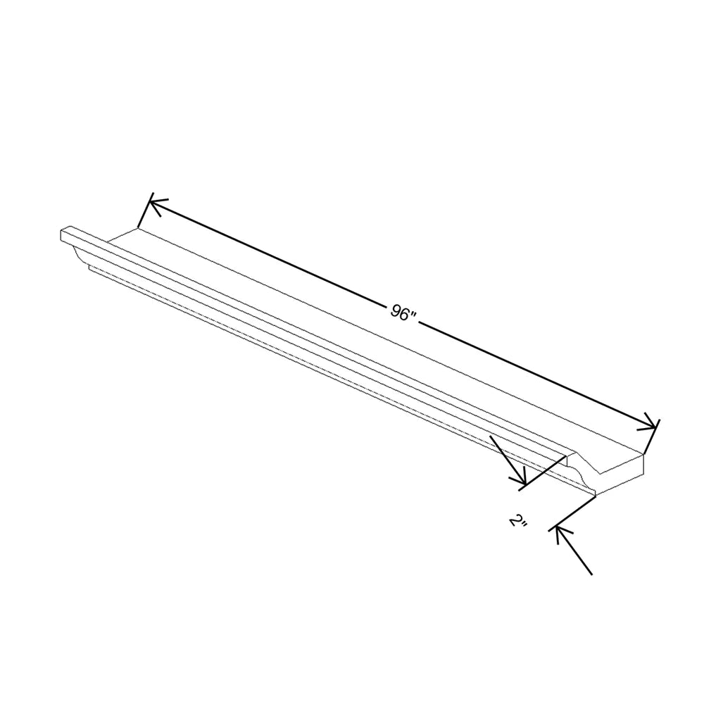 J&K Pebble B6 96" W 10- 3 1/4" Crown Molding with Base