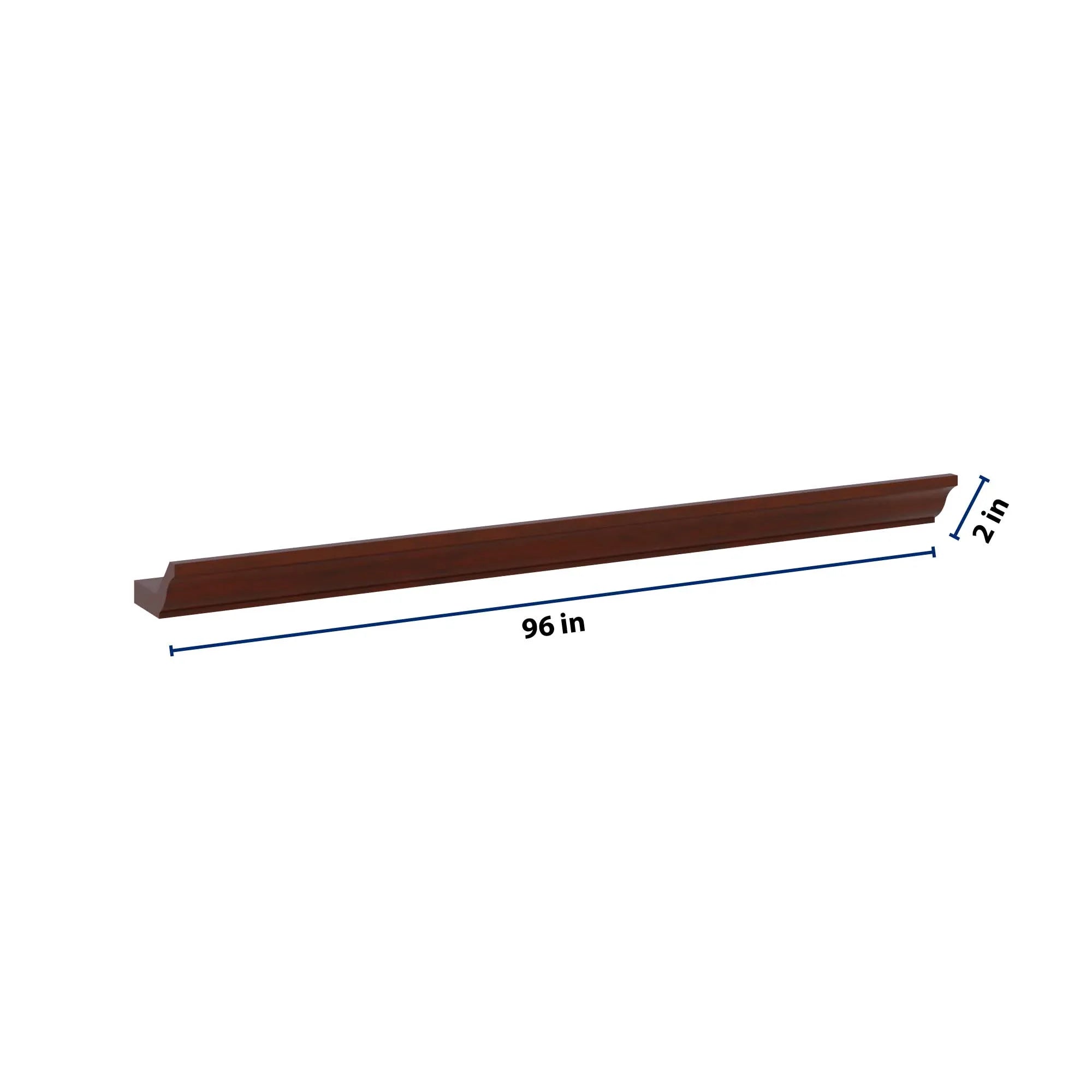 J&K Mahogany J5 96" W 10- 3 1/4" Crown Molding with Base