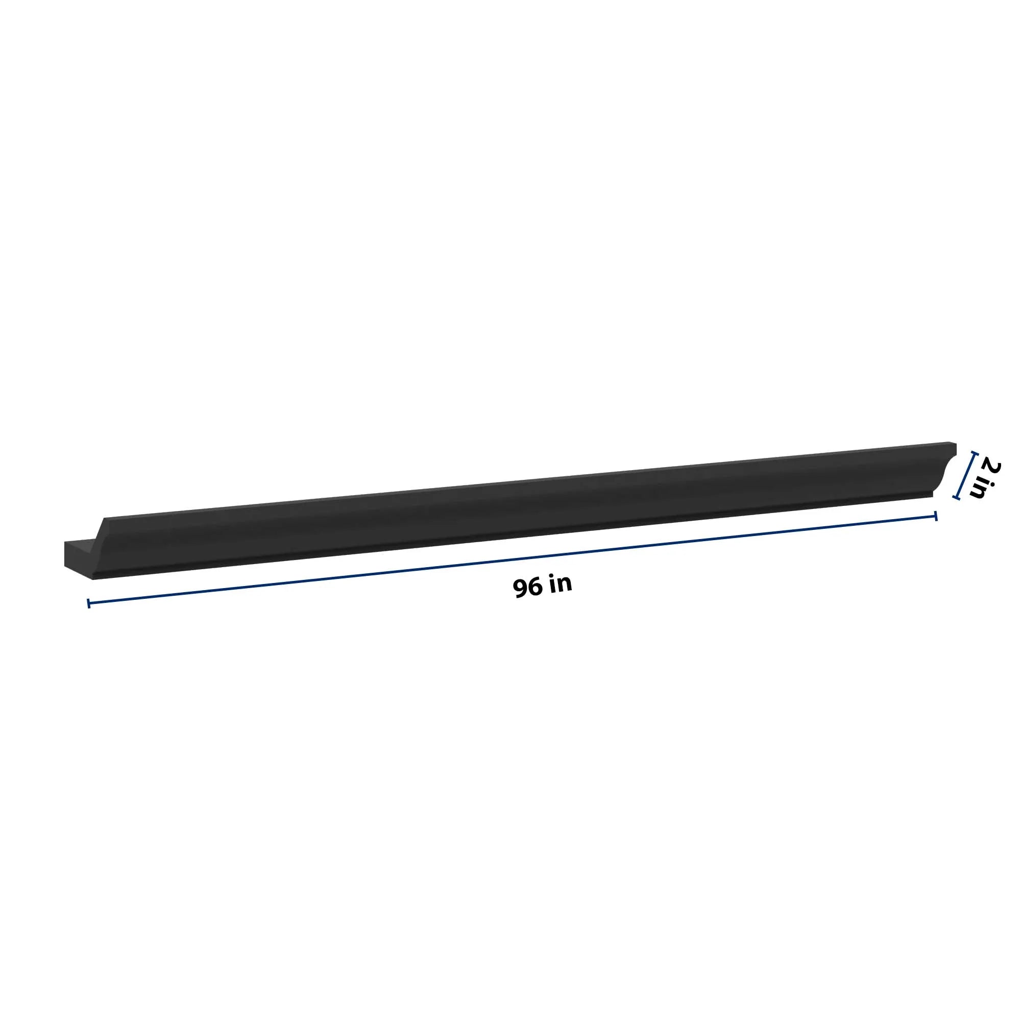 J&K Charcoal E2 96" W 10- 3 1/4" Crown Molding with Base