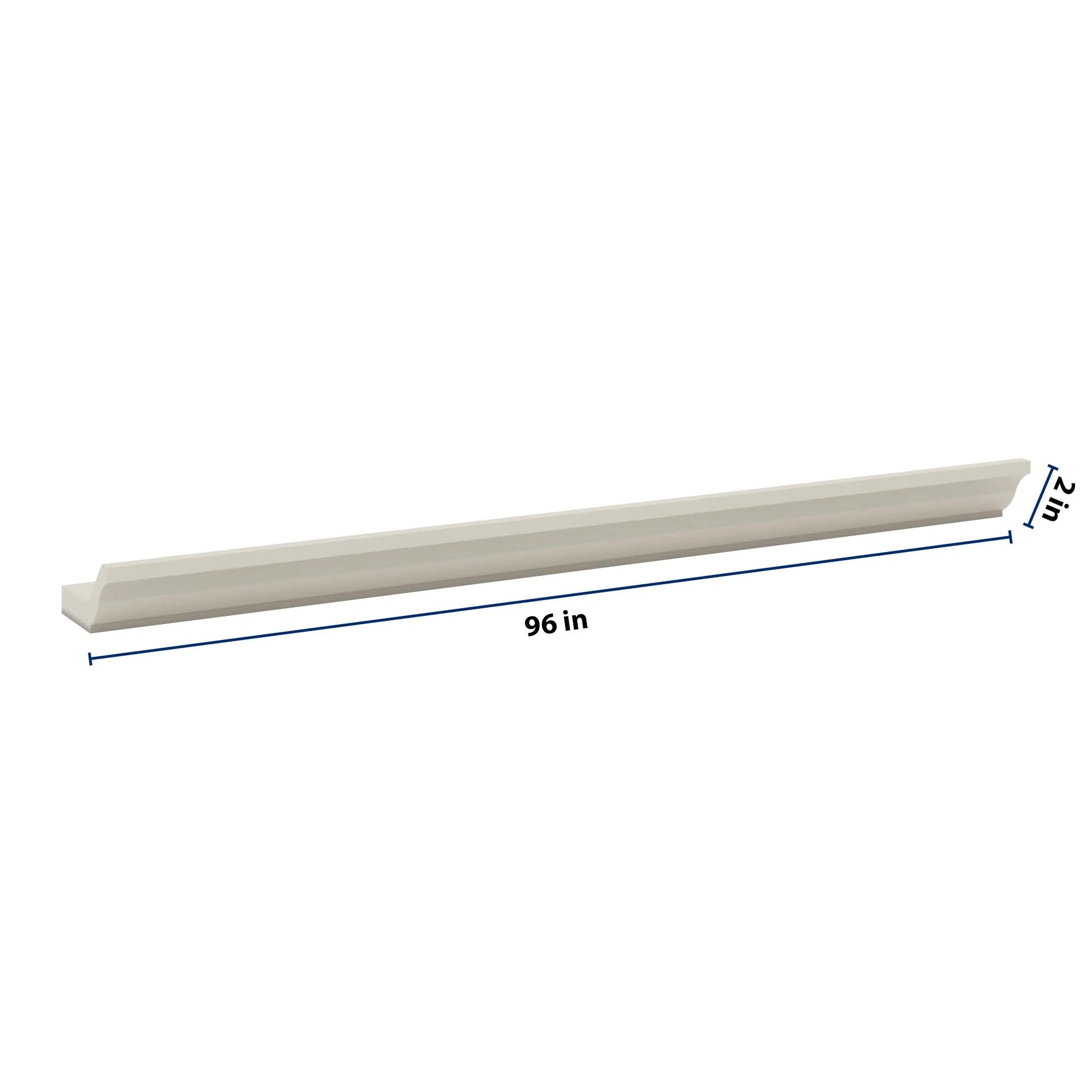 J&K Pebble B6 96" W 10- 3 1/4" Crown Molding with Base
