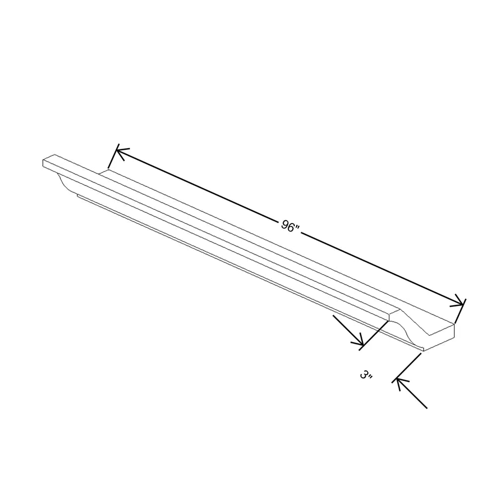 J&K Hazel H8 96" 10-4 1/4 W Crown Molding with Base