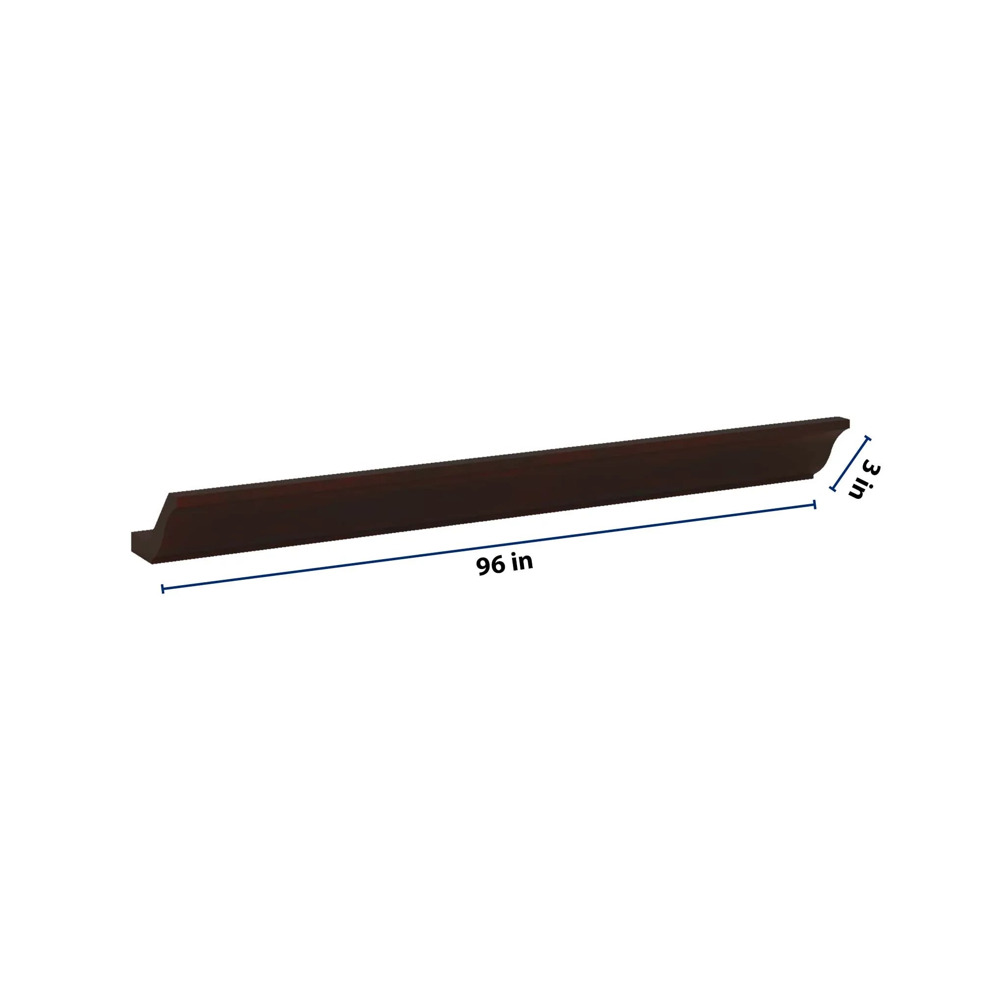 J&K Java Coffee S1 96" 10-4 1/4 W Crown Molding with Base