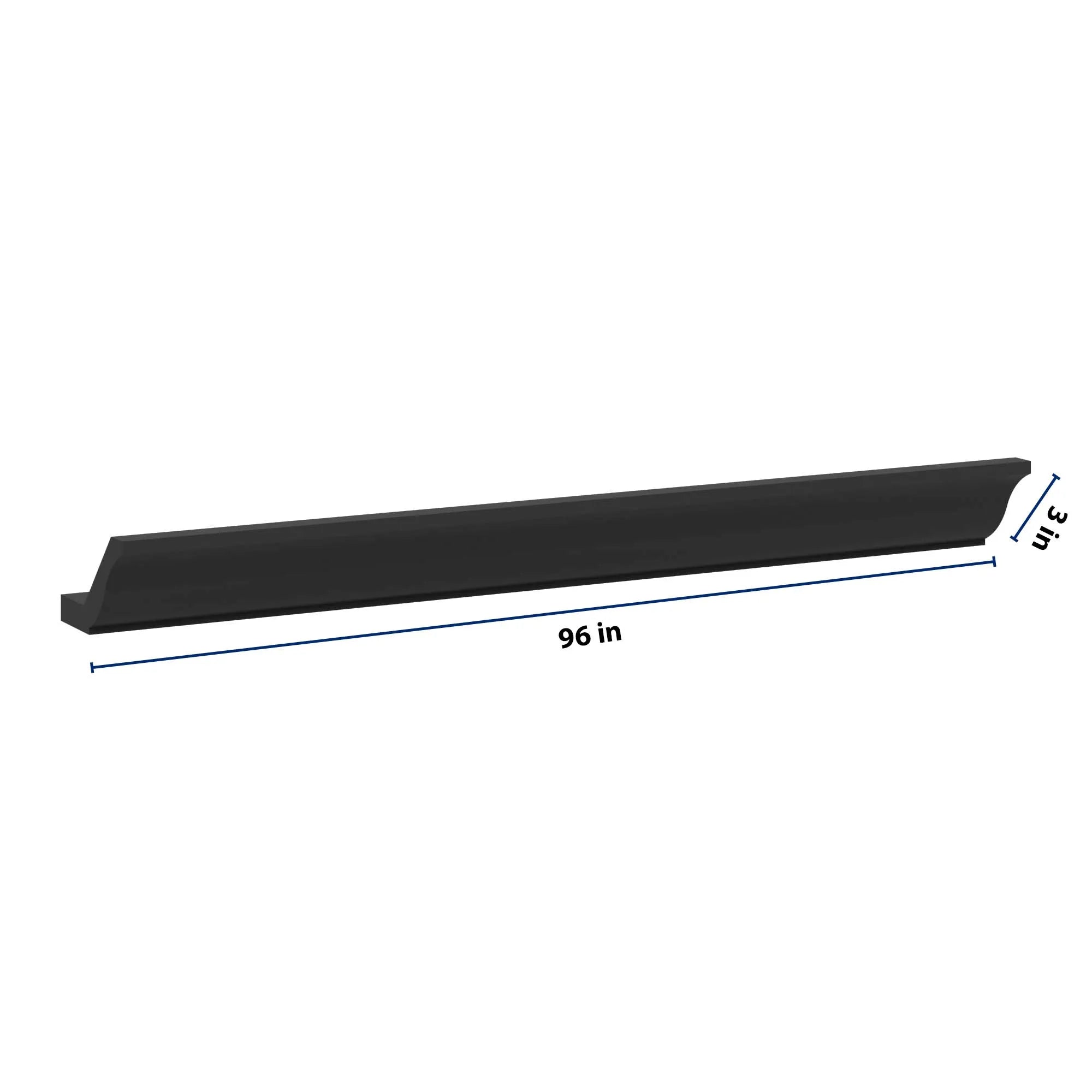 J&K Charcoal E2 96" 10-4 1/4 W Crown Molding with Base