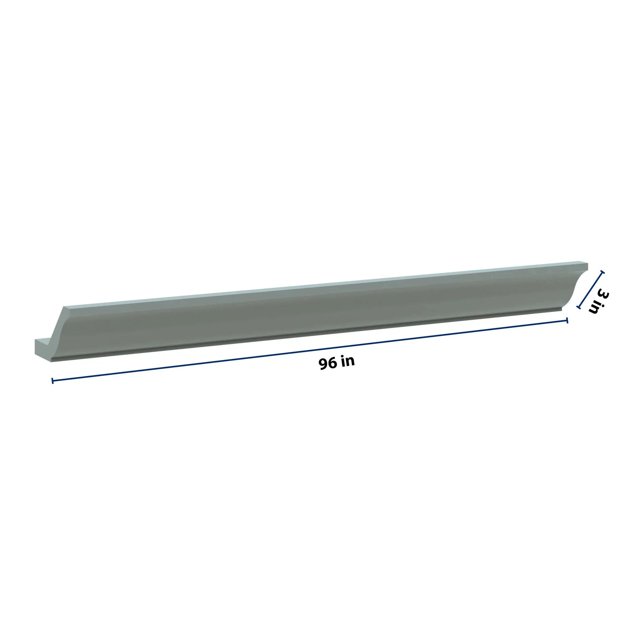 J&K Sage E3 96" 10-4 1/4 W Crown Molding with Base