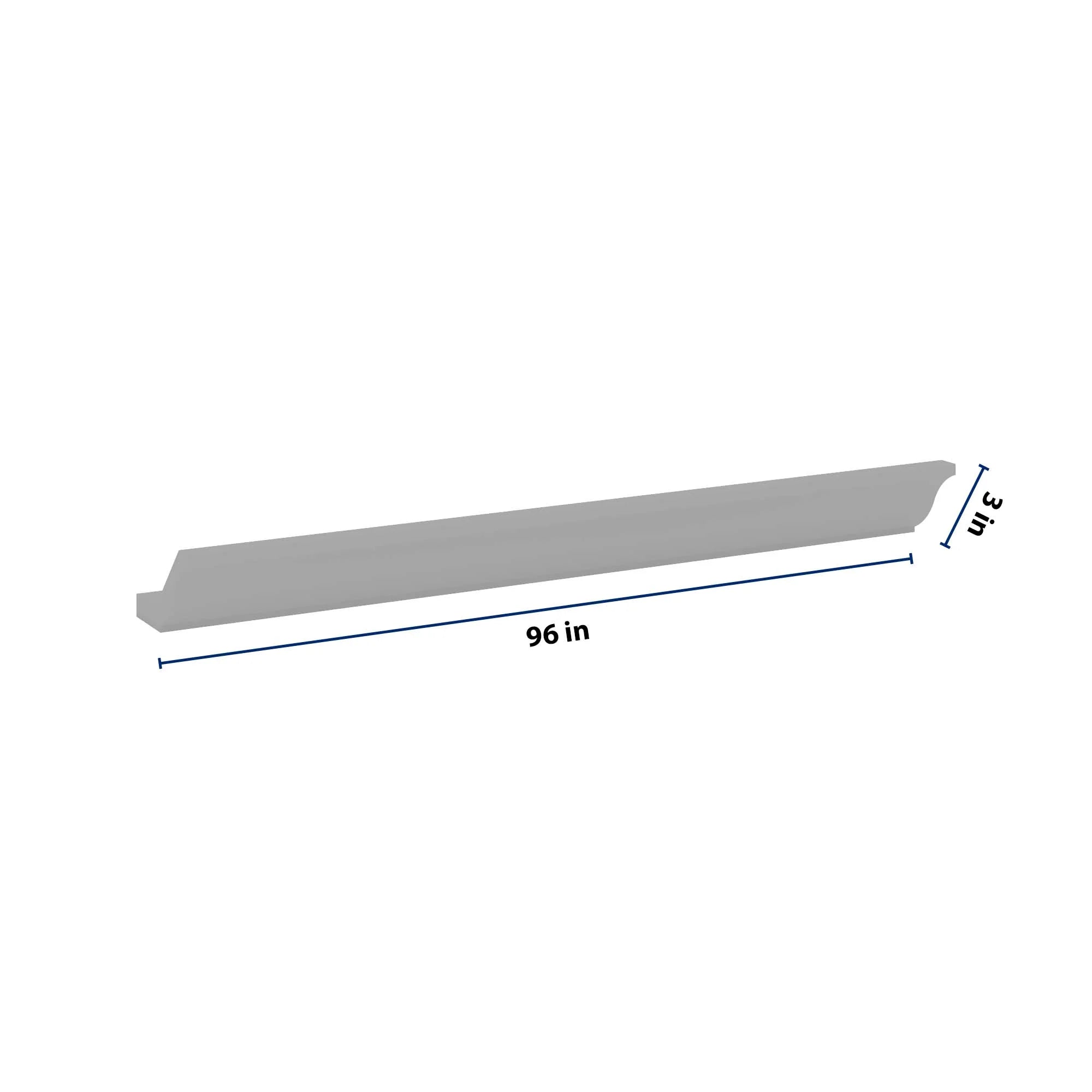 J&K Castle Grey S5 96" 10-4 1/4 W Crown Molding with Base