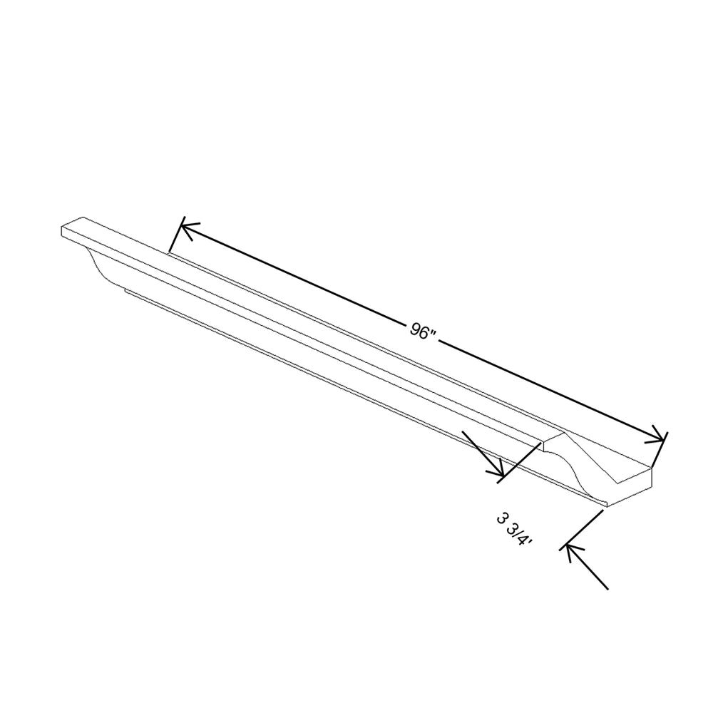 J&K Naval B7 96" W Large Crown Molding with Base