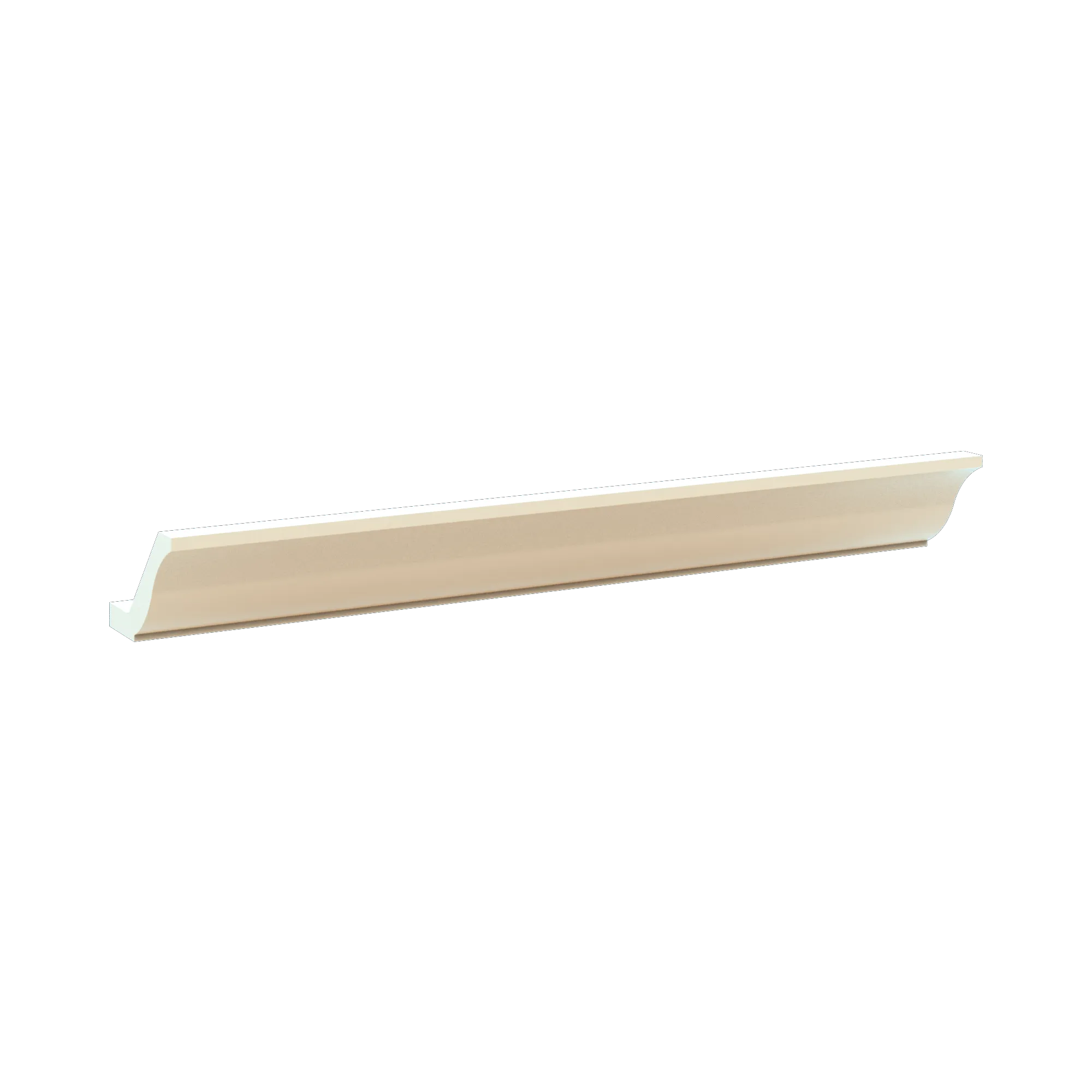J&K Creme Glazed A7 96" W Large Crown Molding with Base
