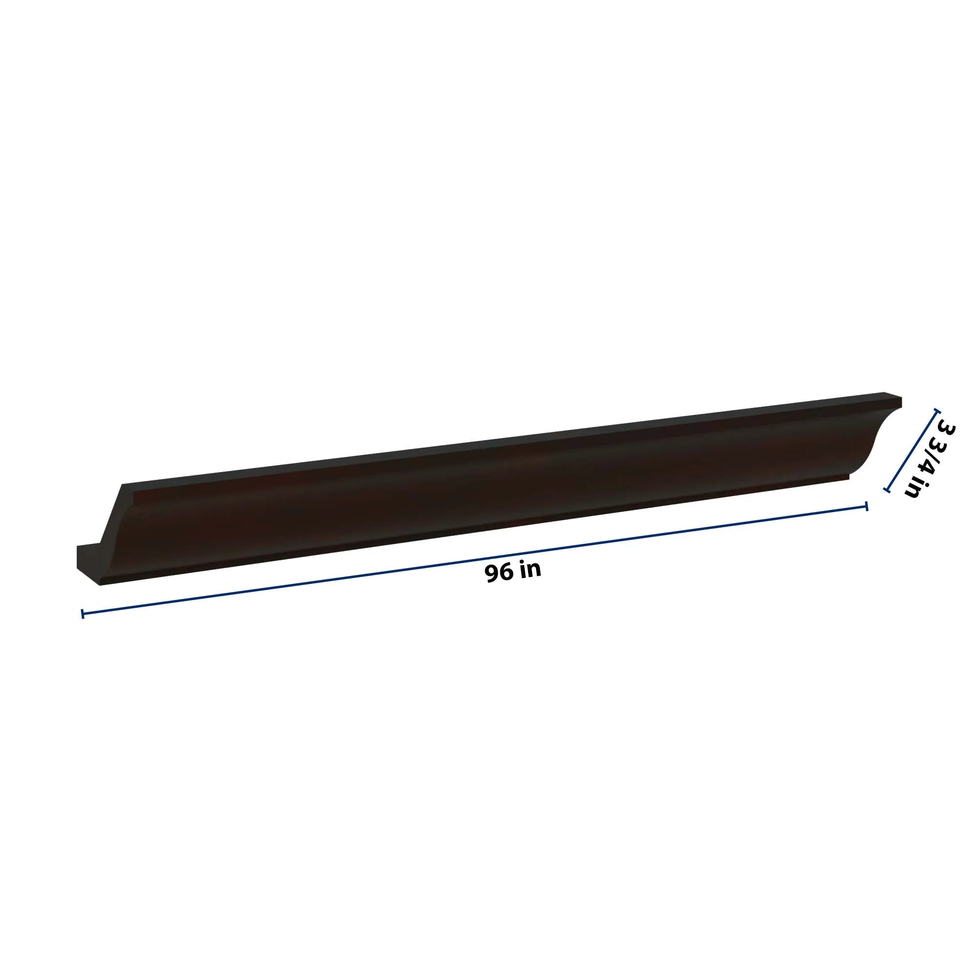 J&K Espresso K8 96" W Large Crown Molding with Base