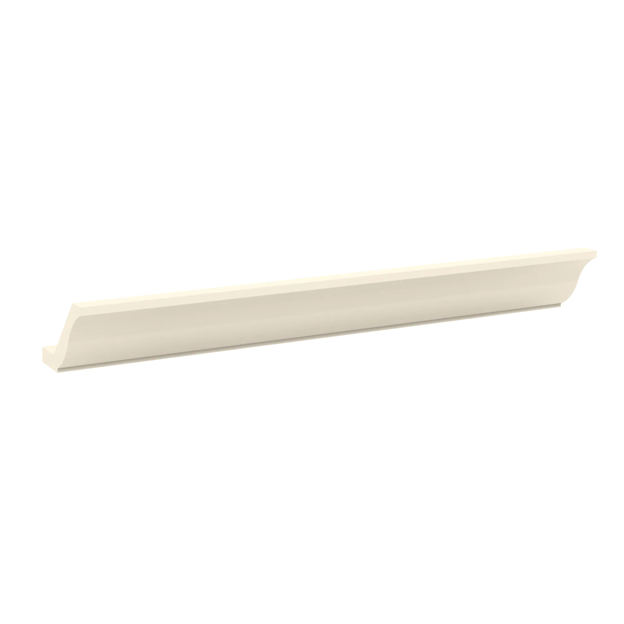 J&K Pearl Glazed H9 96" W Large Crown Molding with Base