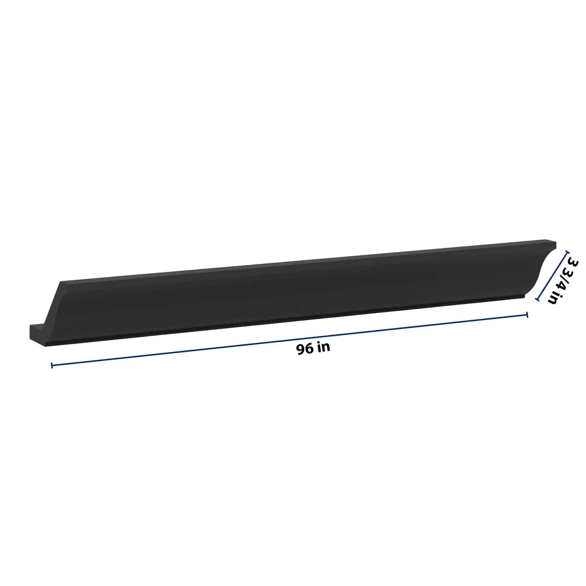 J&K Charcoal E2 96" W Large Crown Molding with Base