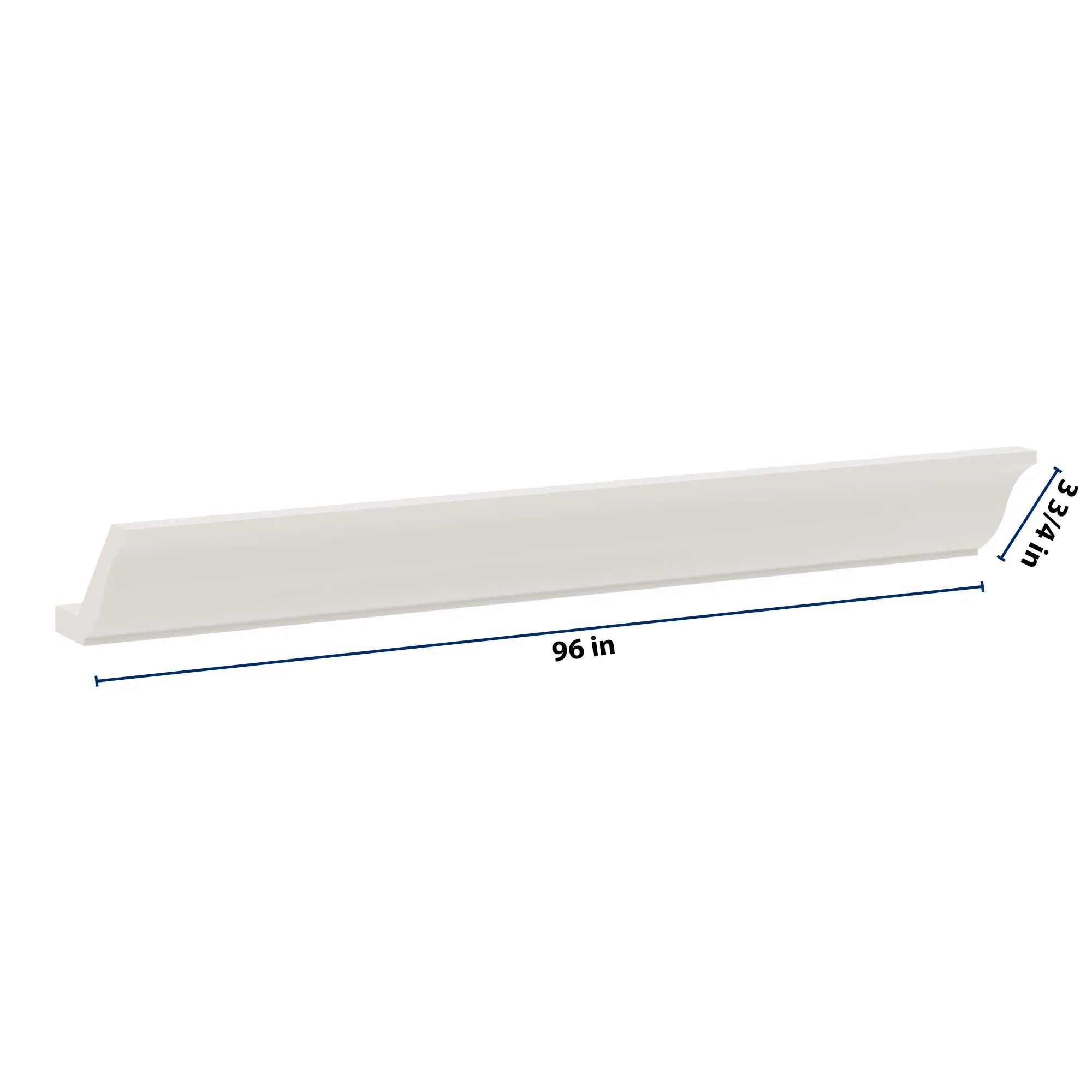 J&K Dove E1 96" W Large Crown Molding with Base