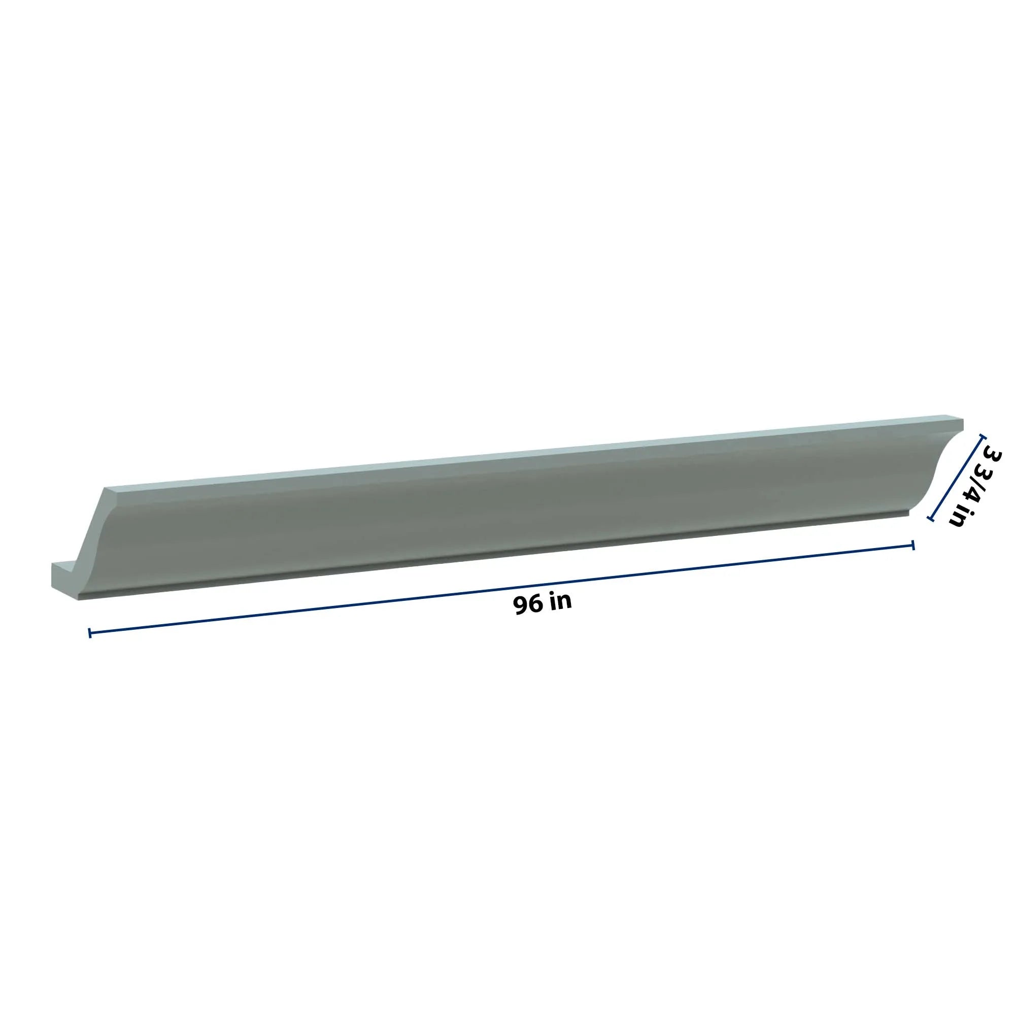 J&K Sage E3 96" W Large Crown Molding with Base