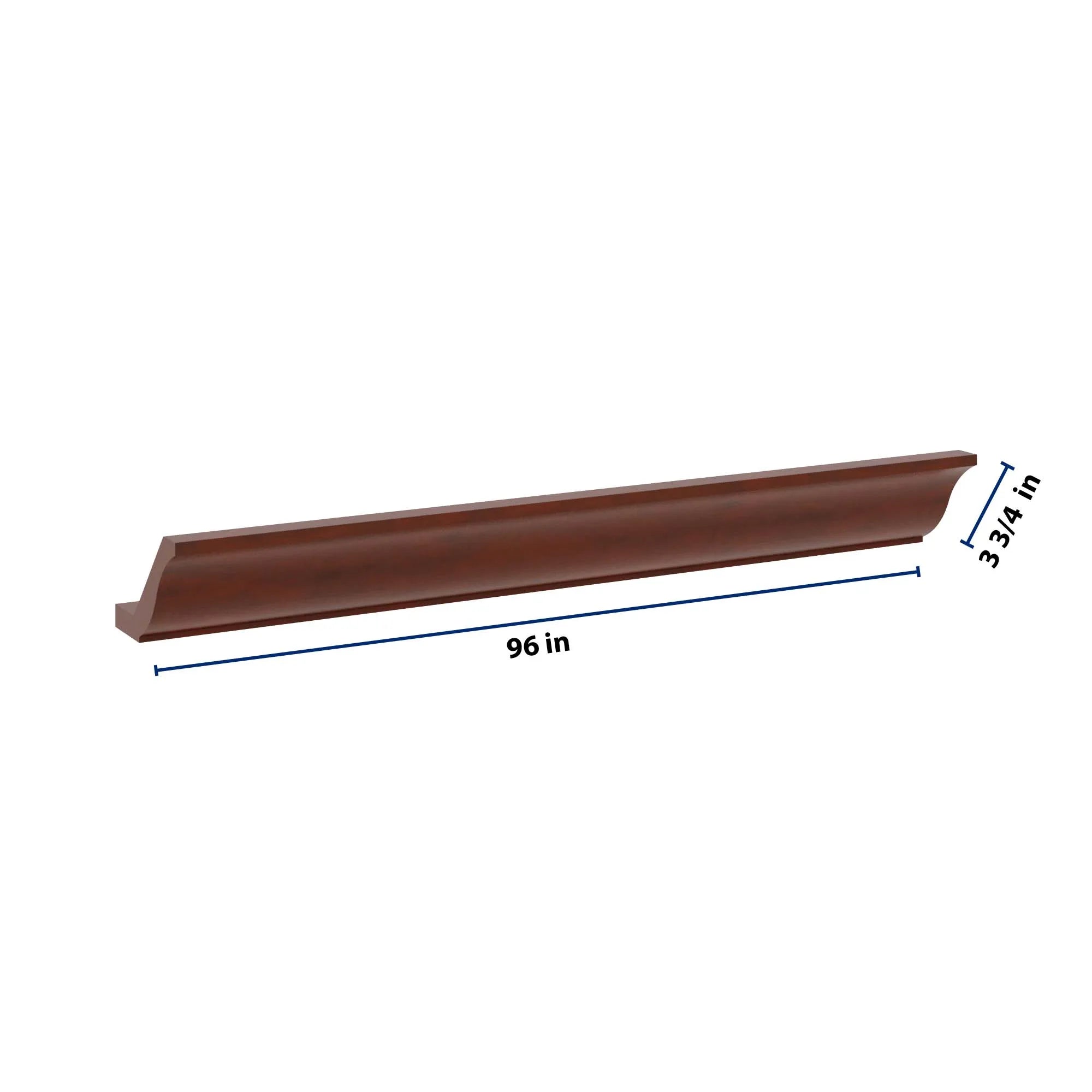 J&K Mahogany J5 96" W Large Crown Molding with Base